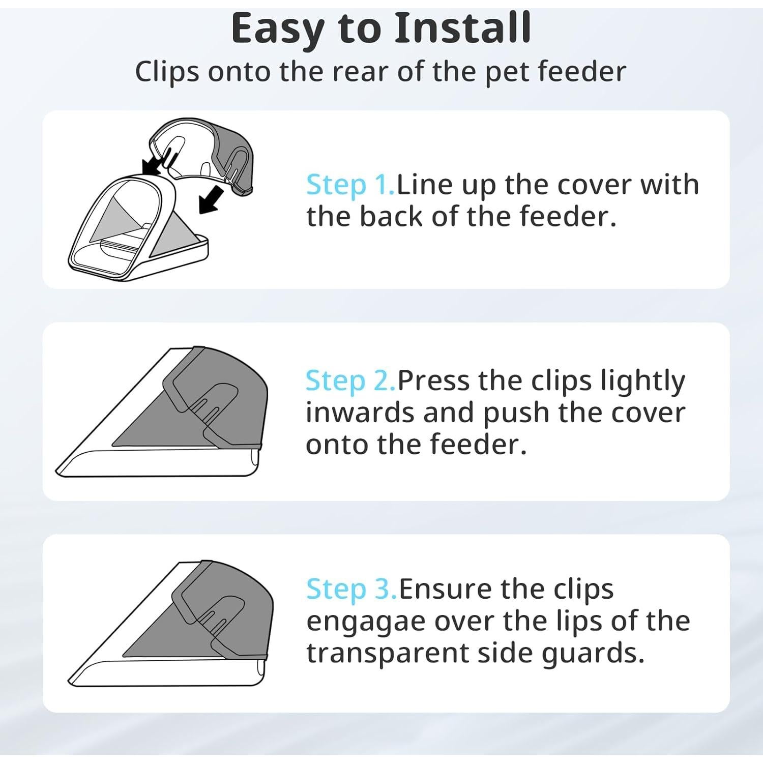 Cubierta Trasera para Comedero Automático Baofum - Azul
