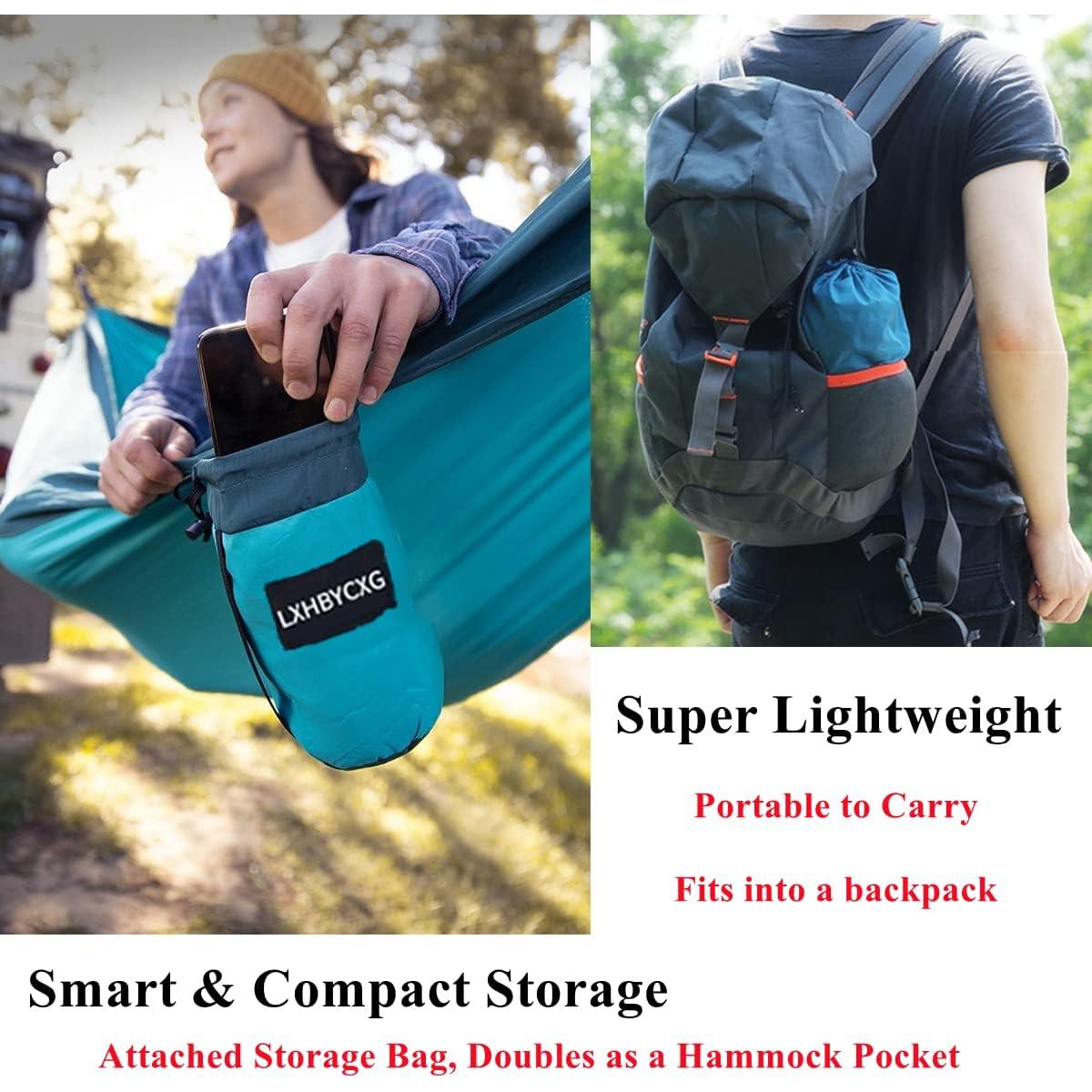 Hamaca de Camping LXHBYCXG Mediana Verde Militar Ultraligera