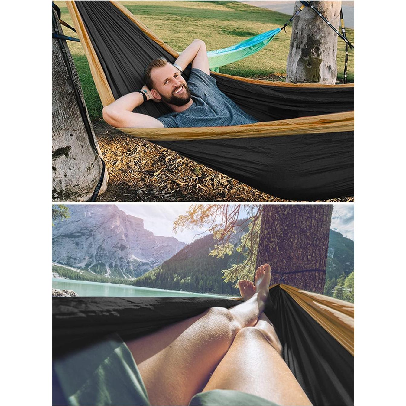 Hamaca de Camping LXHBYCXG Mediana Verde Militar Ultraligera