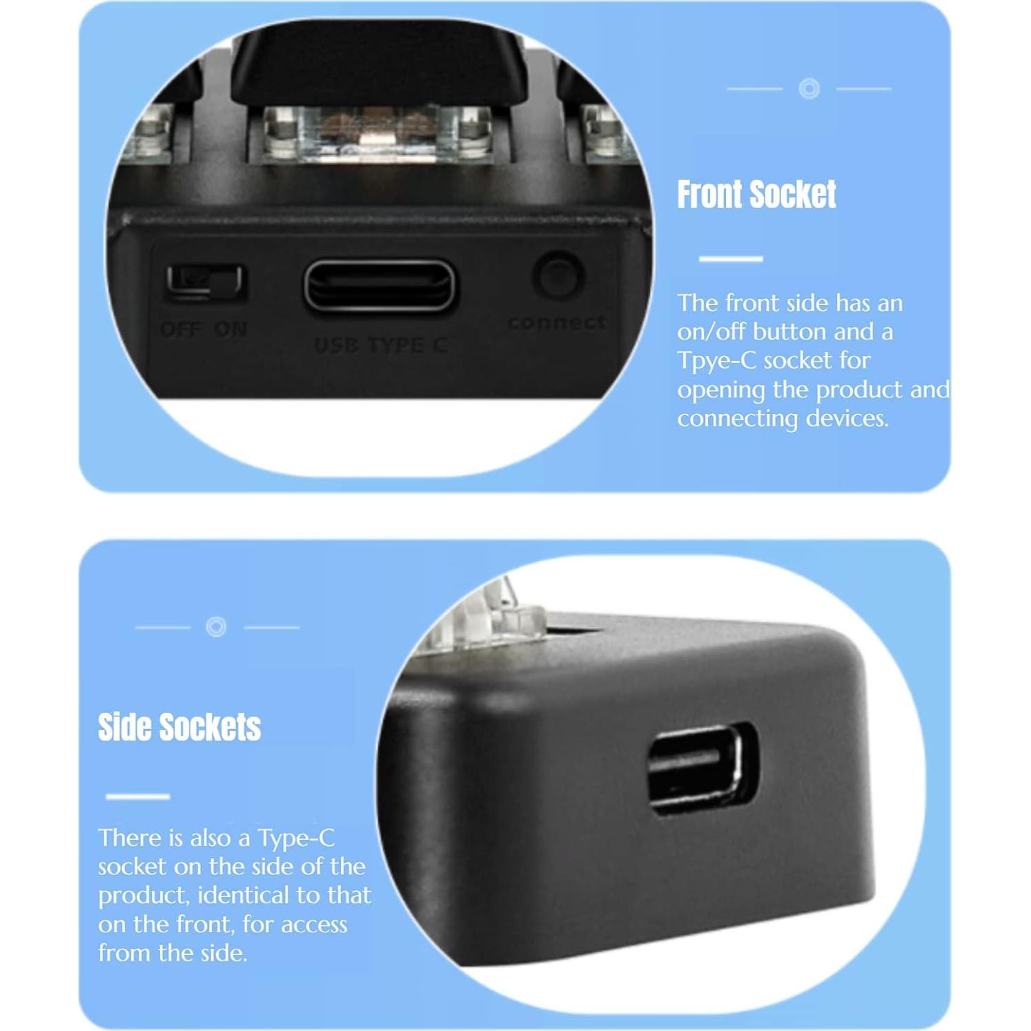 Yoidesu 3 Key Mini Keypad One Handed RGB Mechanical Gaming Keyboard DIY Programmable Macro Keyboard, Plug and Play, USB Gaming Keyboard Programming Macro Keys for Office, Game,