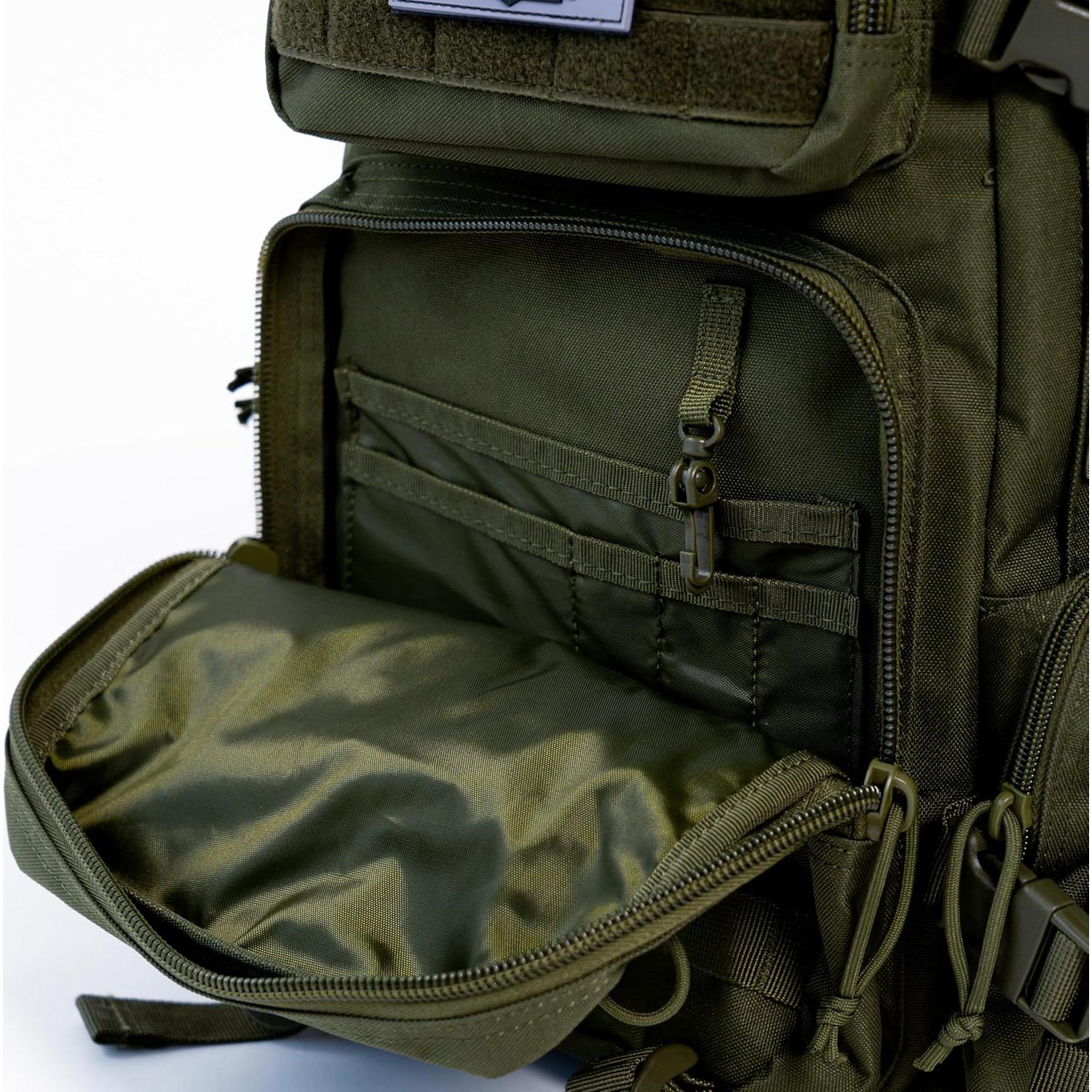 Mochila táctica 25L BARRERA Warriors verde oliva con sistema MOLLE
