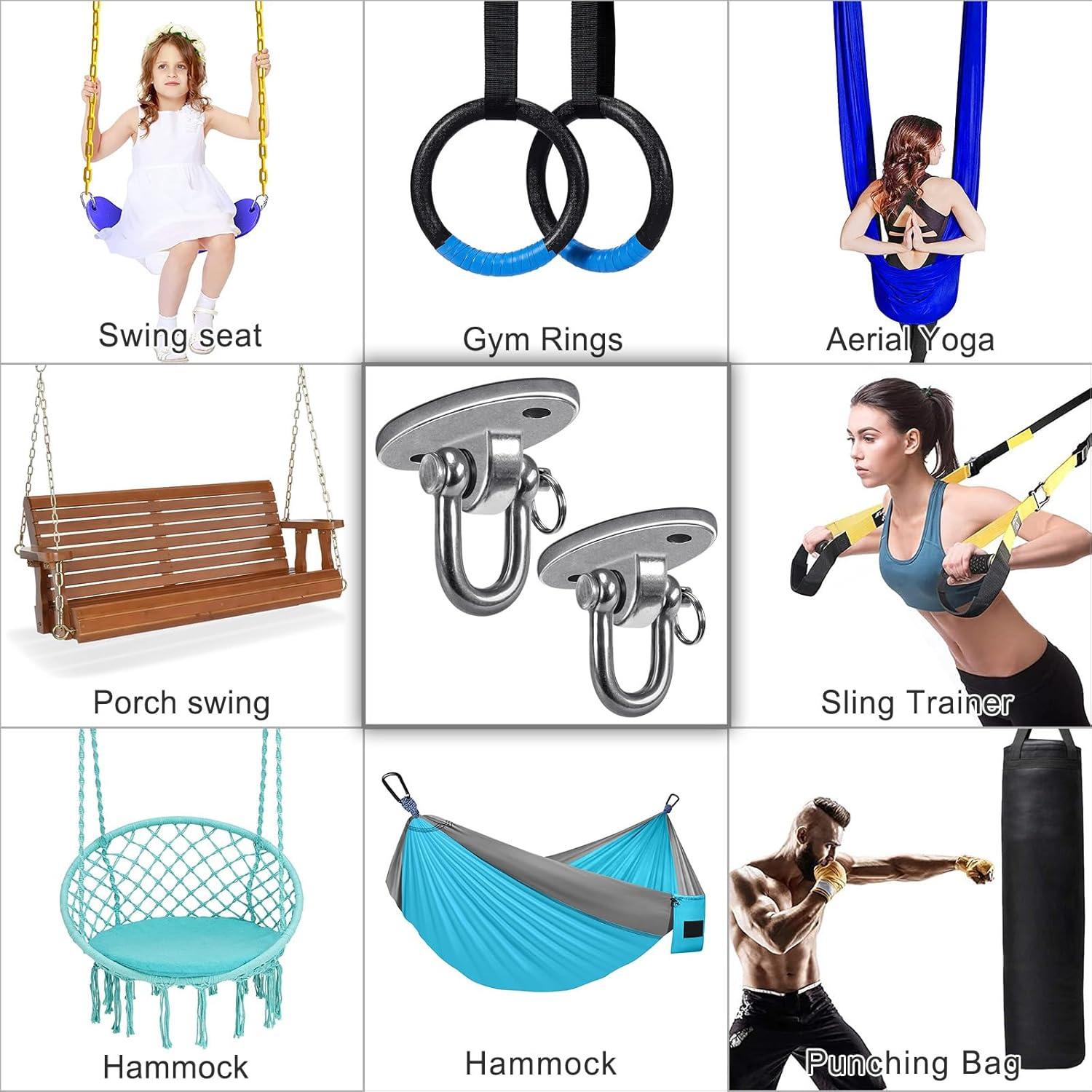 Ganchos de Columpio SELEWARE Acero Inoxidable 180° 907kg