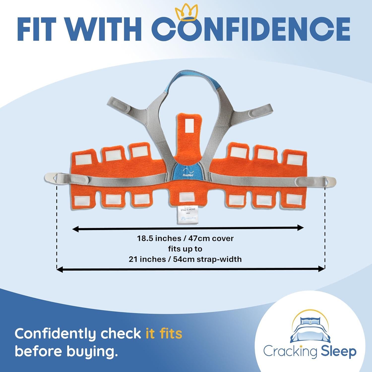 Cubierta CPAP Cracking Sleep Reversible Naranja Azul 18x14cm