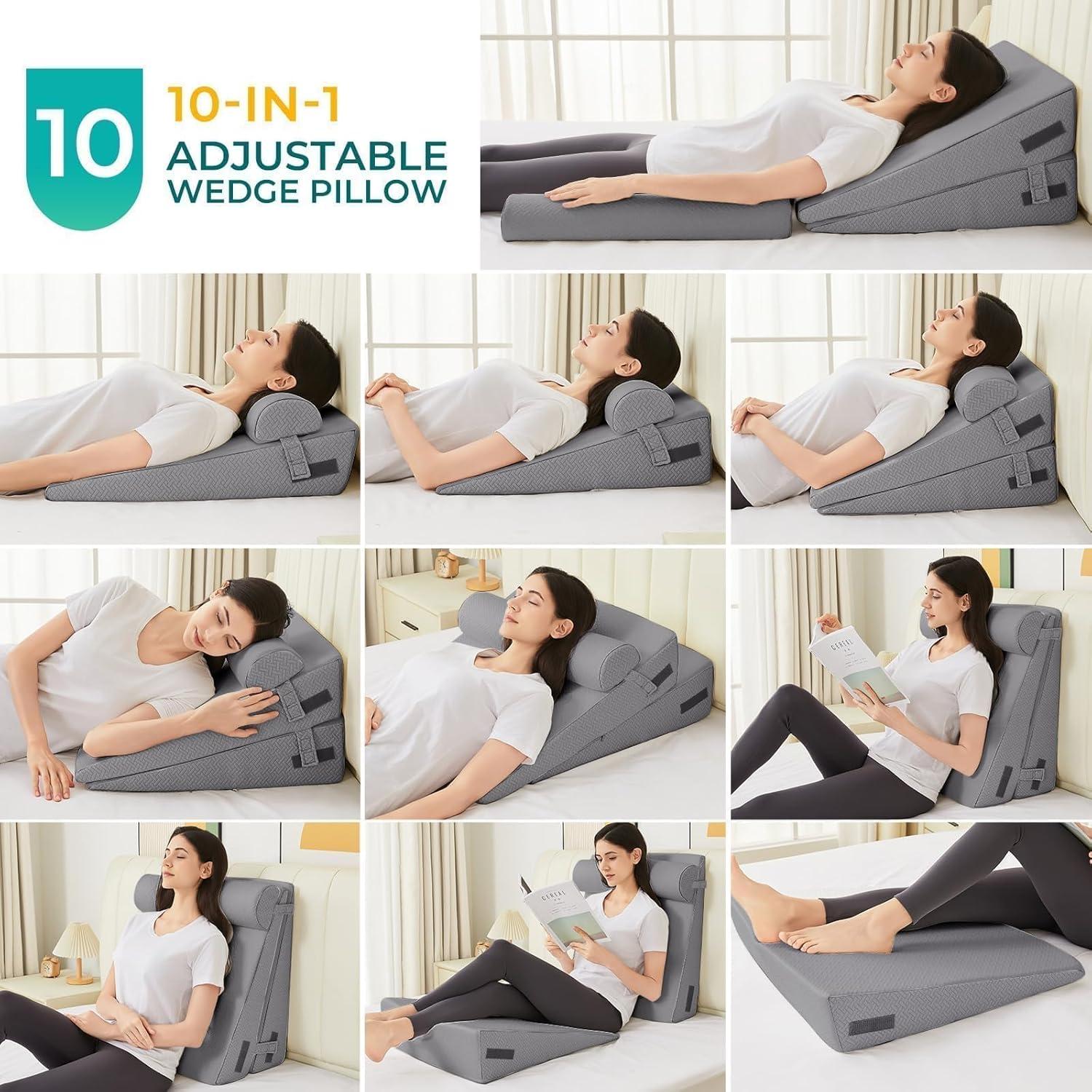 Cojín Wedge Sasttie 3 Piezas Espuma Viscoelástica Ajustable