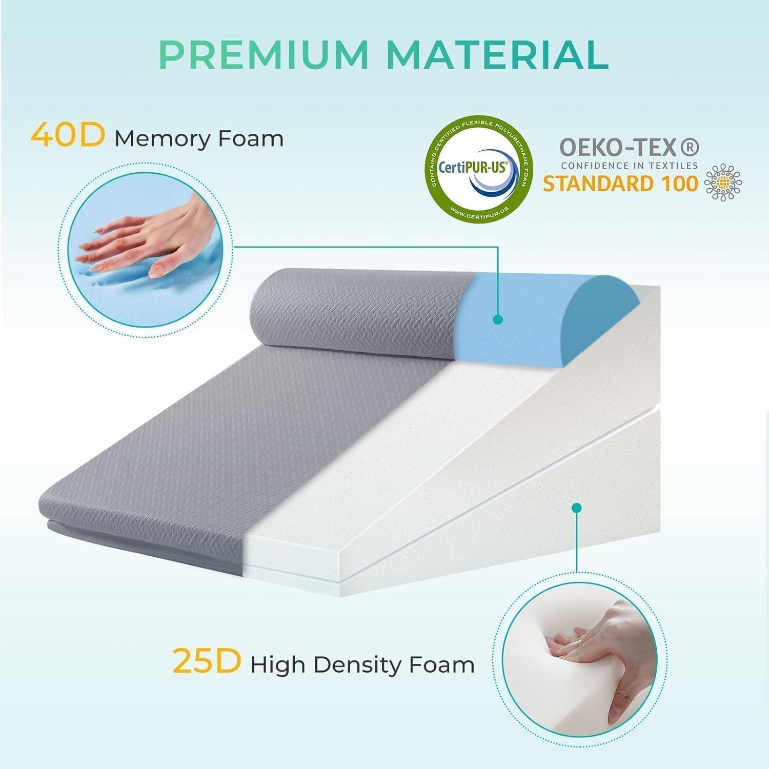 Cojín Wedge Sasttie 3 Piezas Espuma Viscoelástica Ajustable