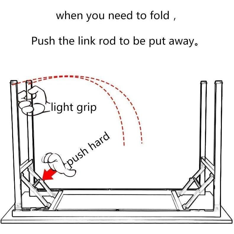Need Folding Desk - 31 1/2" No Assembly Foldable Small Computer Table,Sturdy and Heavy Duty Writing Desk for Small Spaces, Black&Black Frame