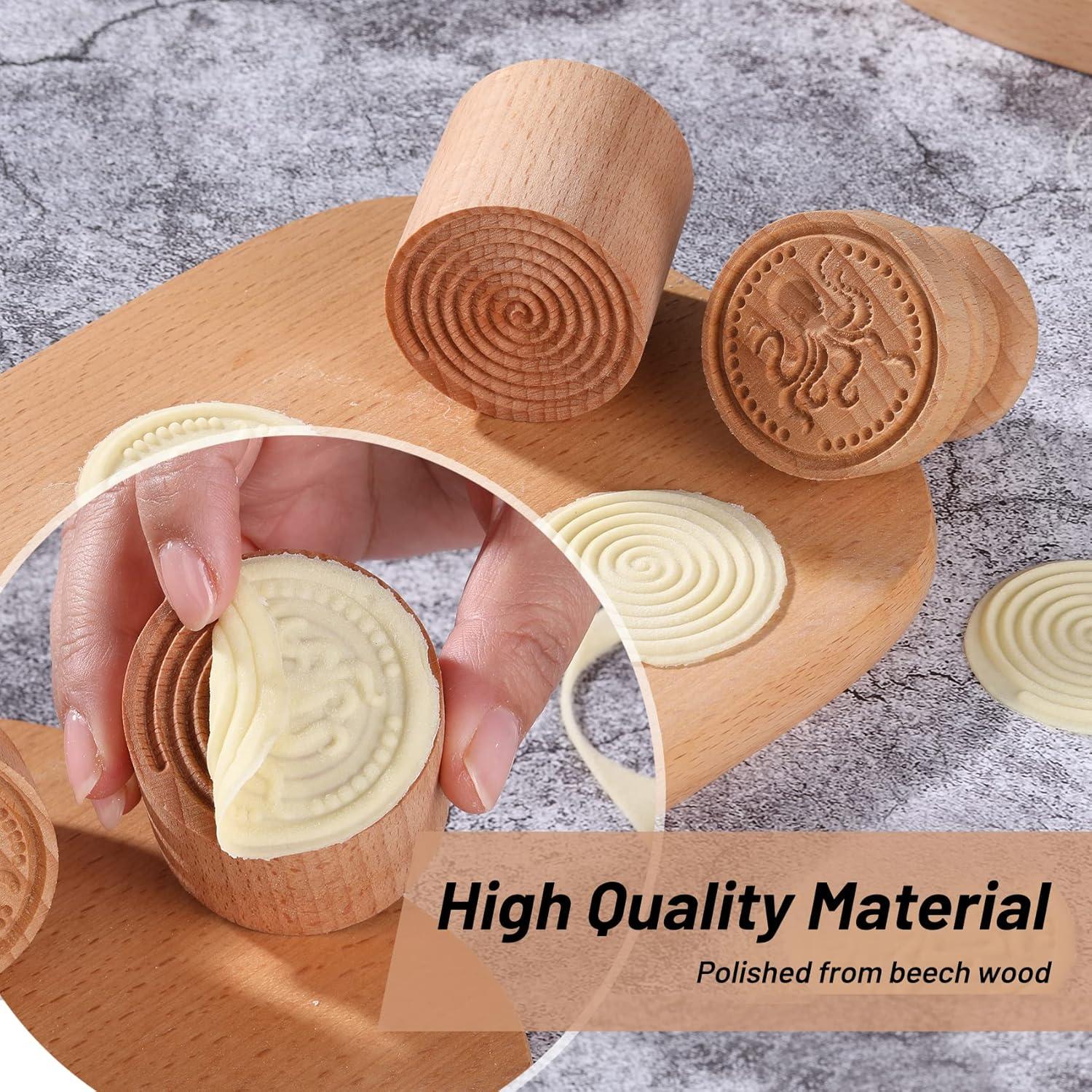 Sello de Pasta Corzetti YORSEEK Madera de Haya 5x5 cm