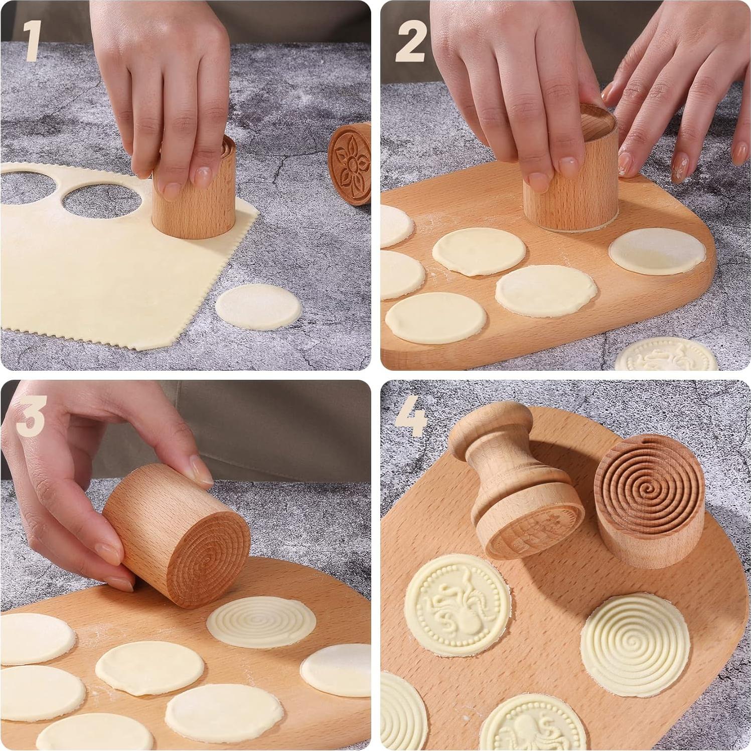 Sello de Pasta Corzetti YORSEEK Madera de Haya 5x5 cm