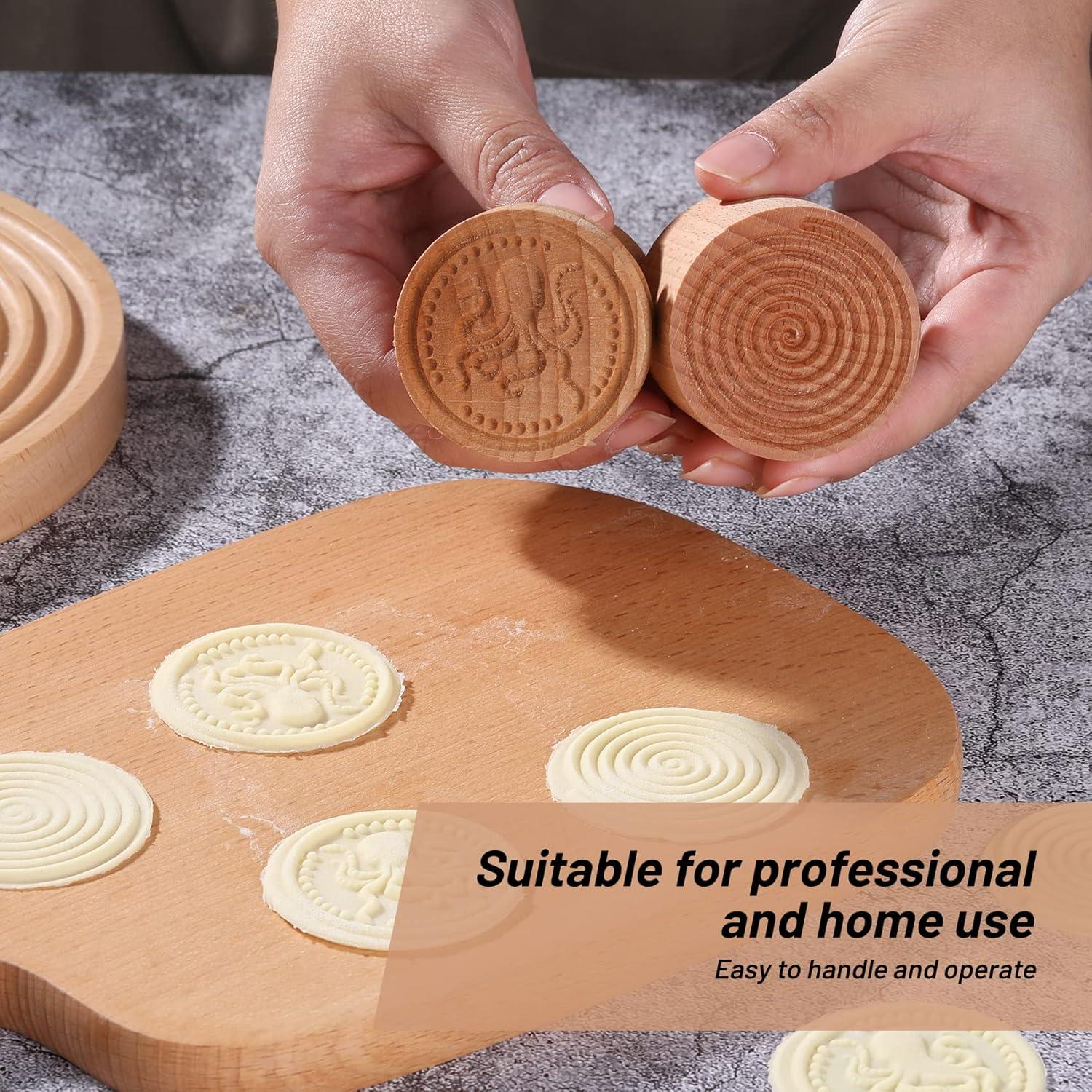 Sello de Pasta Corzetti YORSEEK Madera de Haya 5x5 cm