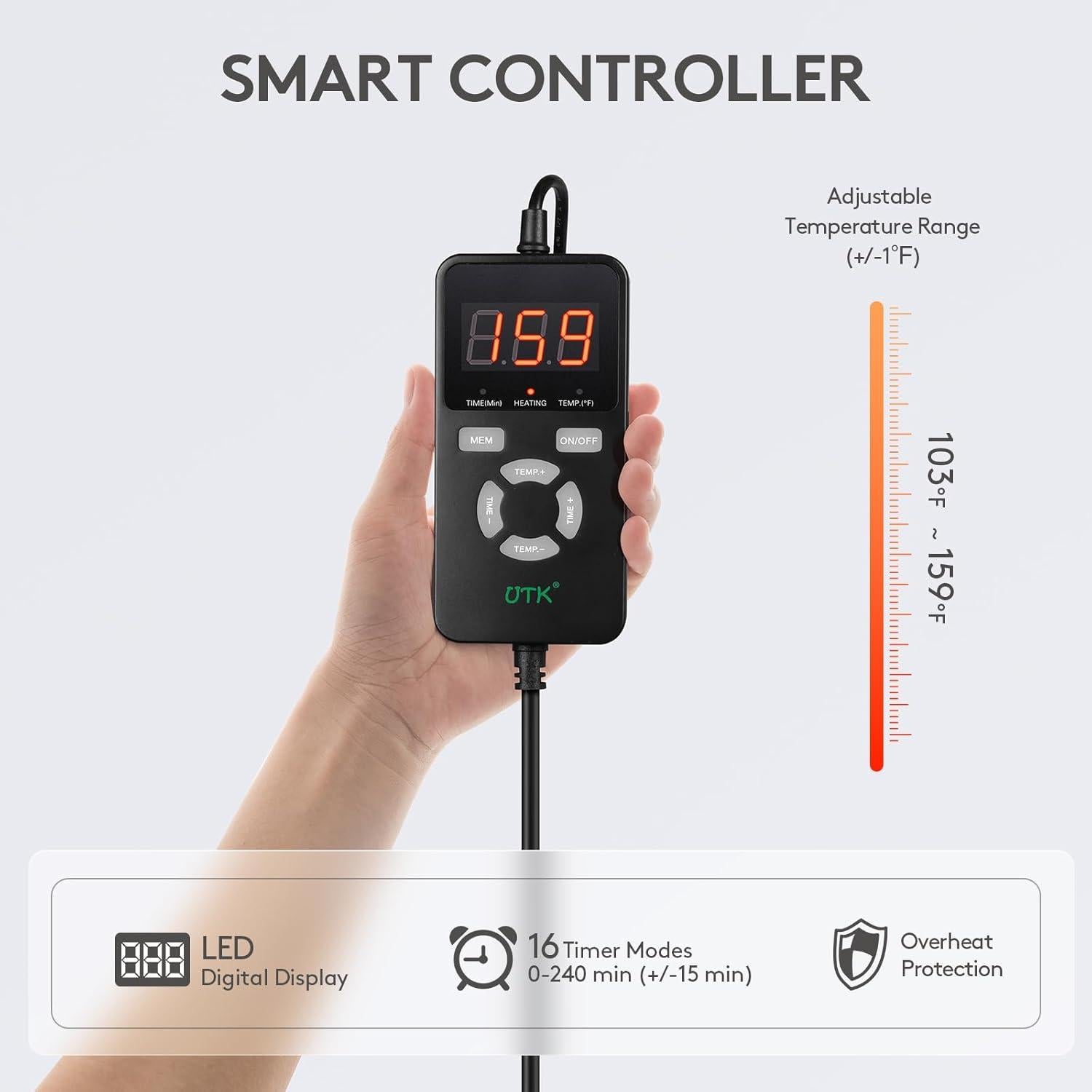 Almohadilla Térmica UTK Infrarrojo Lejano 55'' Jade Natural