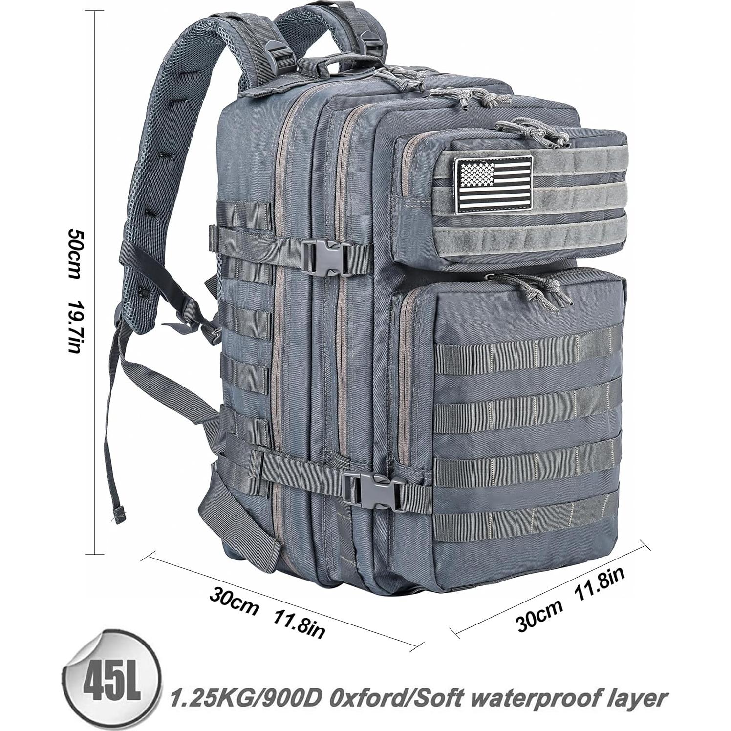 Mochila Táctica Militar LHI 45L con Sistema Molle