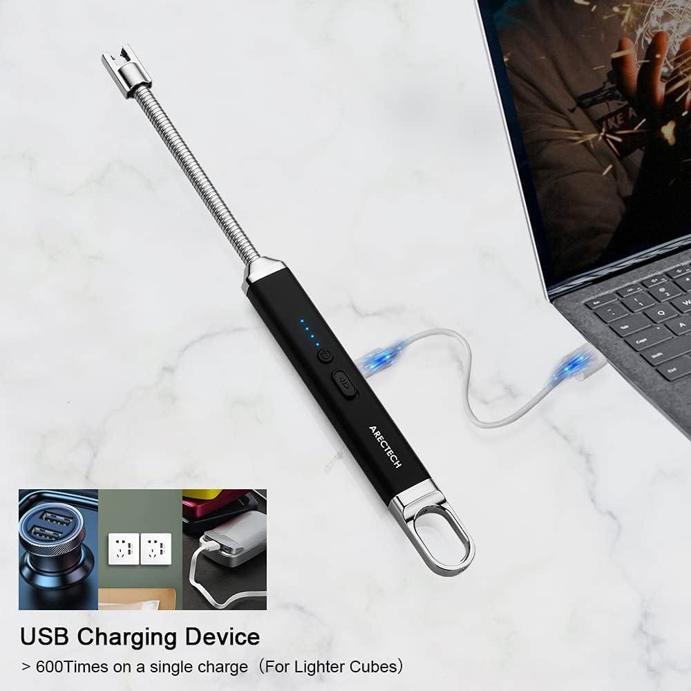 Encendedor Eléctrico ARECTECH USB Recargable Negro 27.18 cm