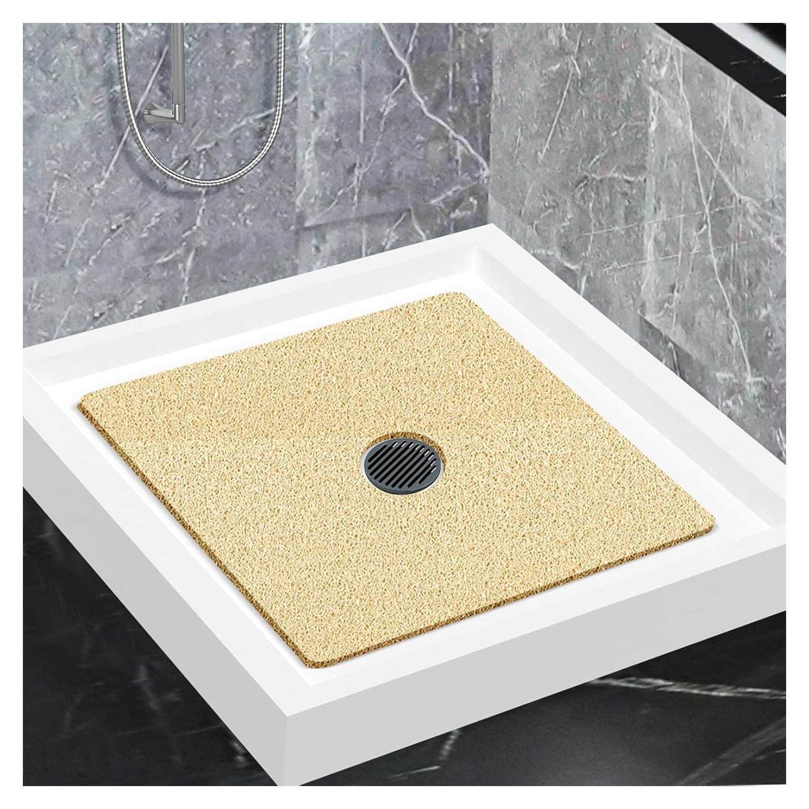 Alfombra de Ducha Antideslizante Zoryllic 61x61 cm Beige