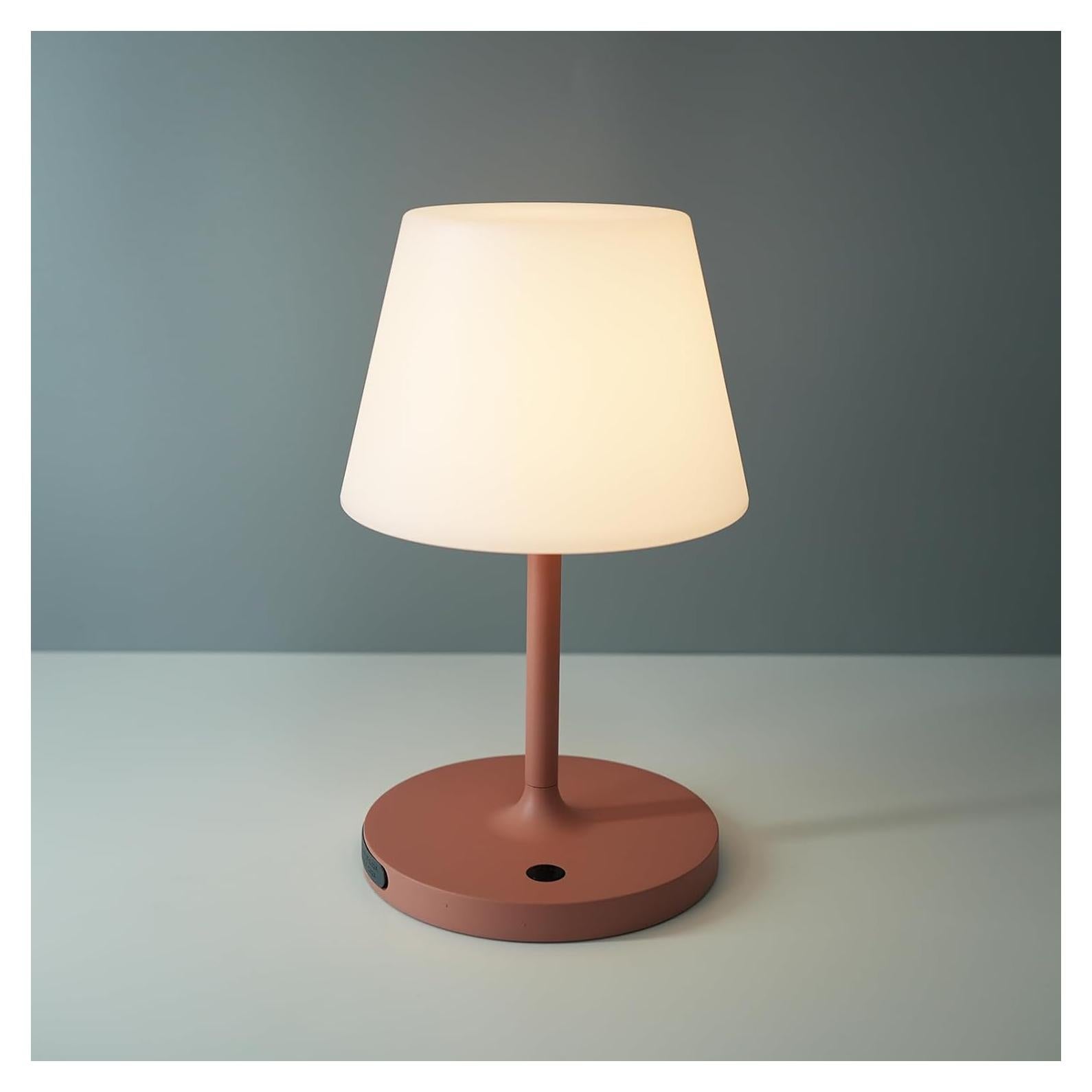 Lámpara de Mesa LED Recargable Rosa 4000mAh IP44 24.4cm