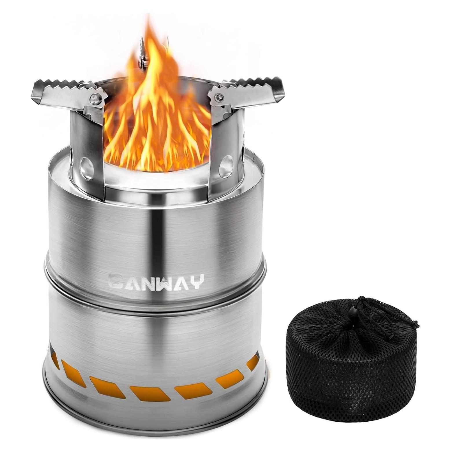 Estufa de Camping CANWAY OT-CS0102 Acero Inoxidable Plegable