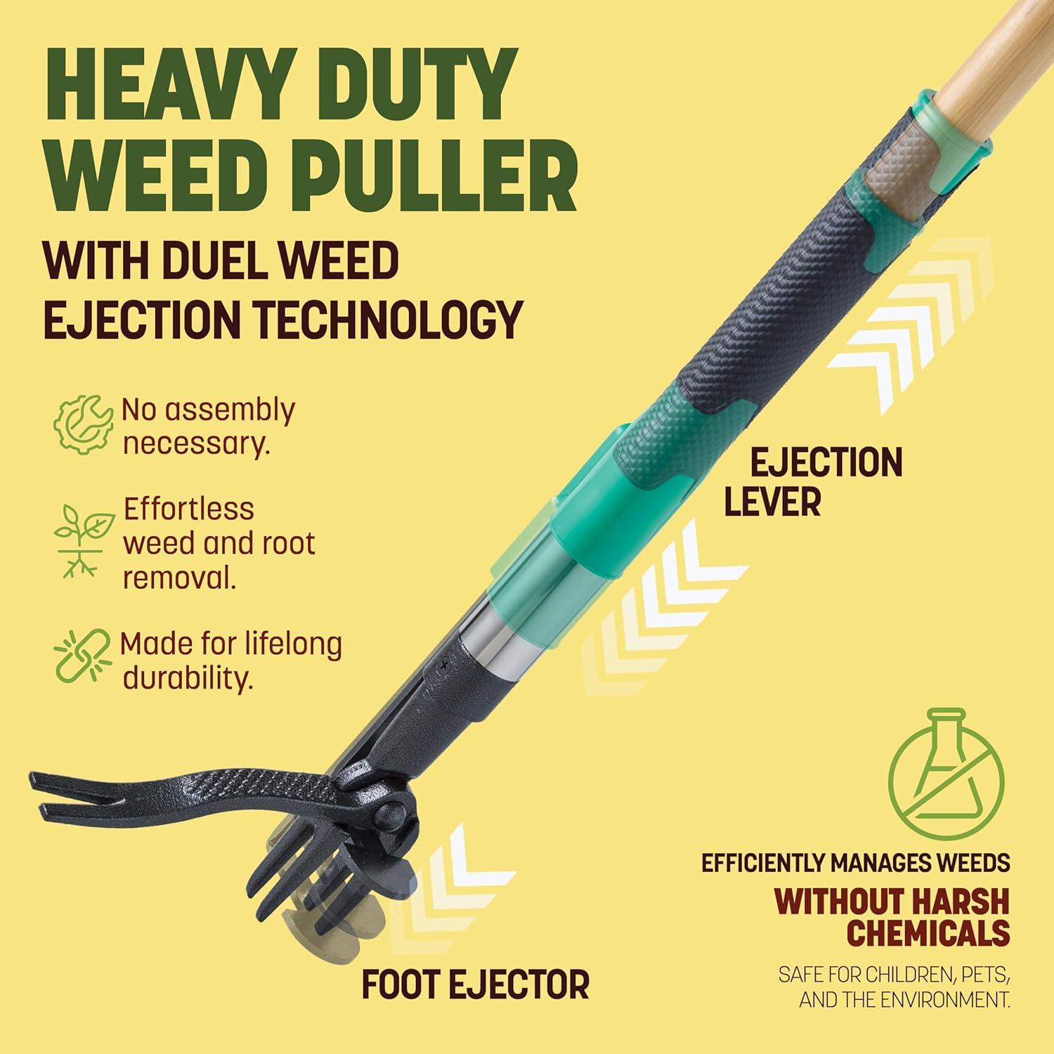 Desmalezadora de Pie Papa's Tool con Mango de Bambú y Acero