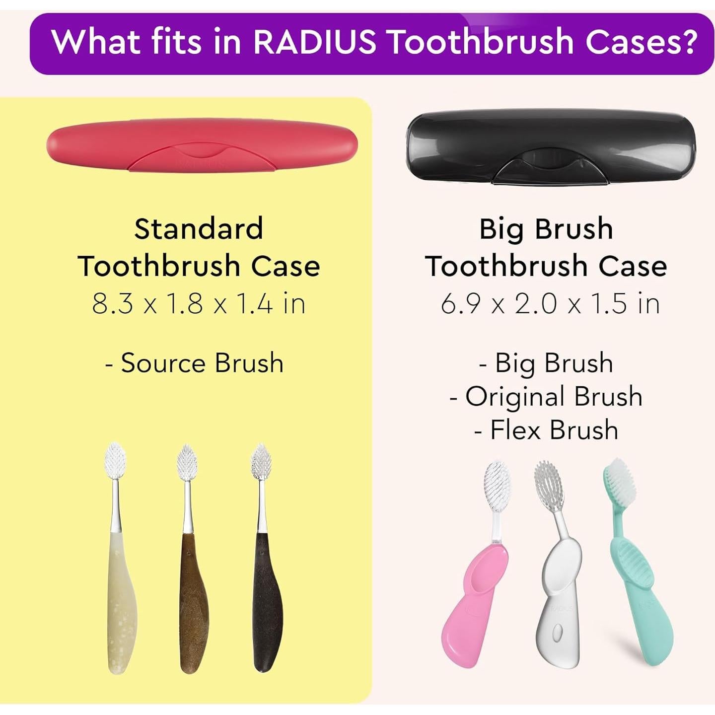 Funda de viaje para cepillo de dientes RADIUS - Lavanda, reciclada