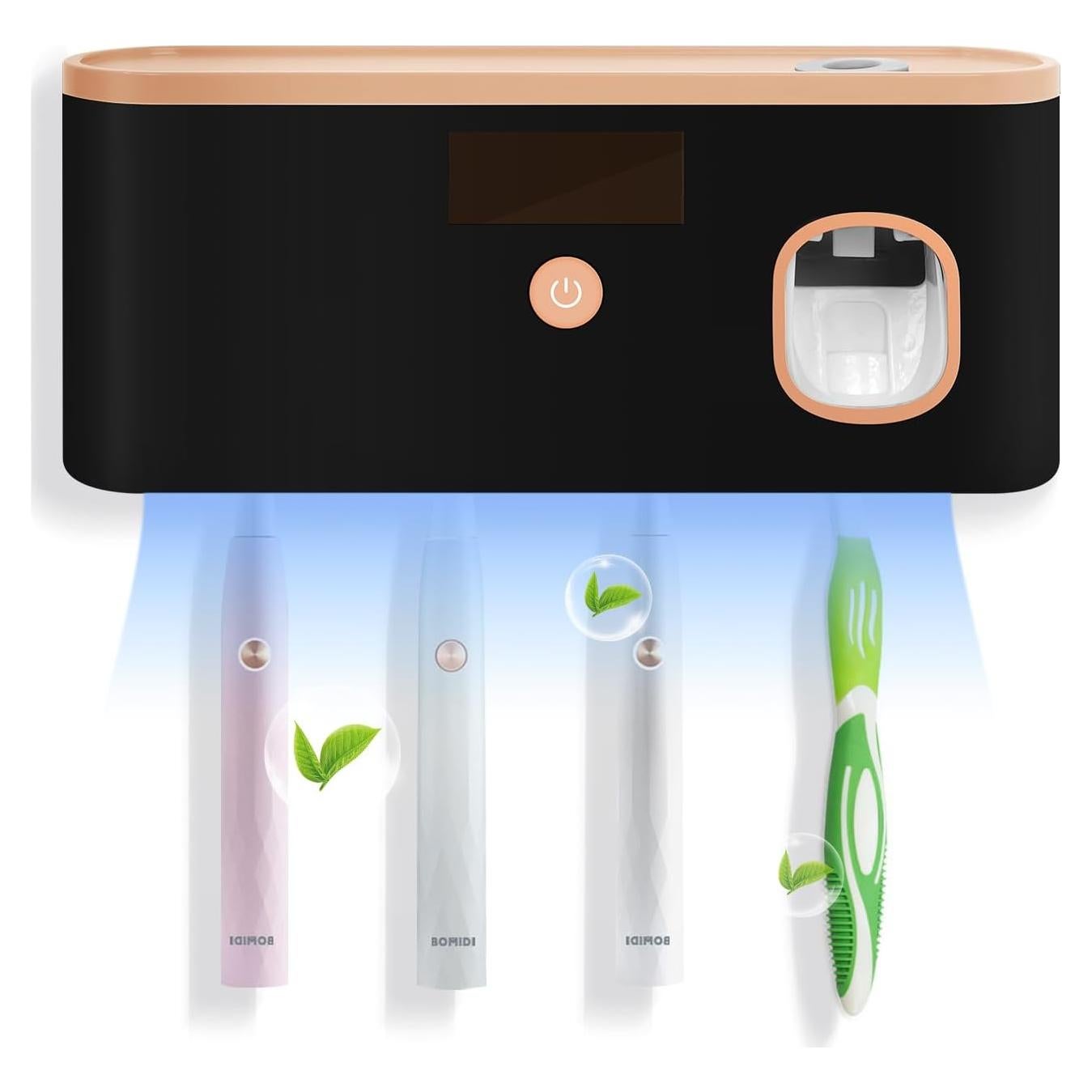 Soporte de Cepillos de Dientes LXIANGN con Esterilizador USB 5 Ranuras