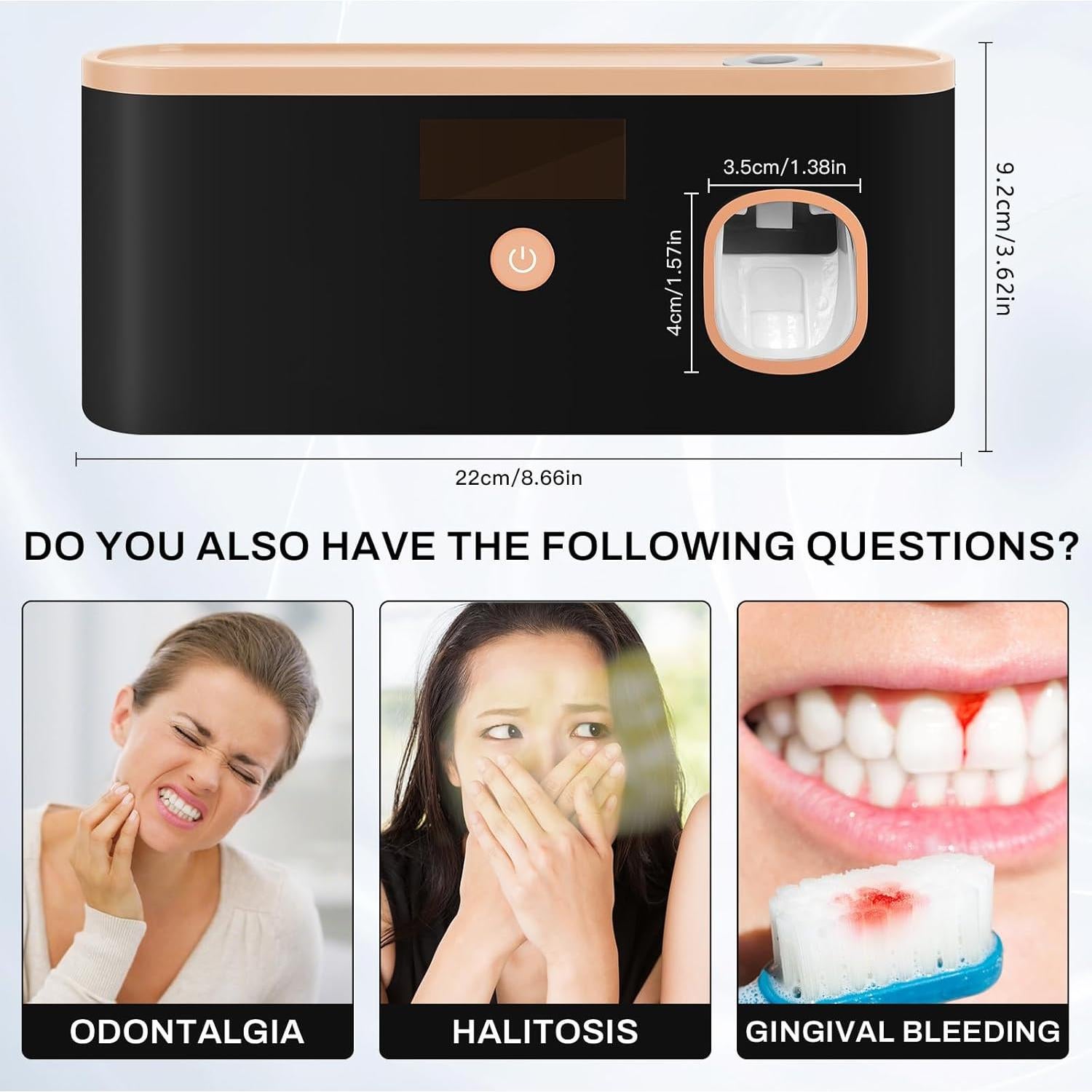 Soporte de Cepillos de Dientes LXIANGN con Esterilizador USB 5 Ranuras