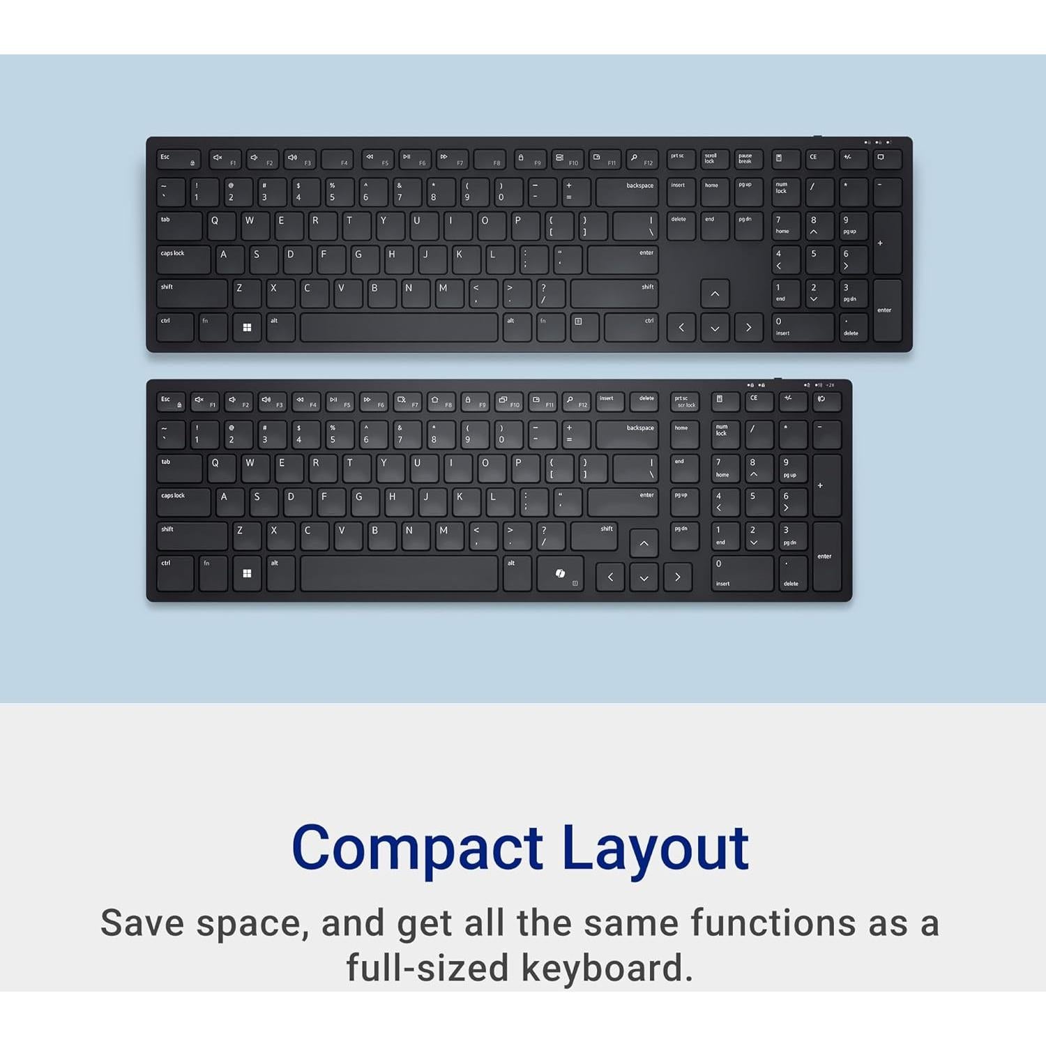 Combo Teclado y Ratón Silencioso Dell KM555 - Accesos Rápidos