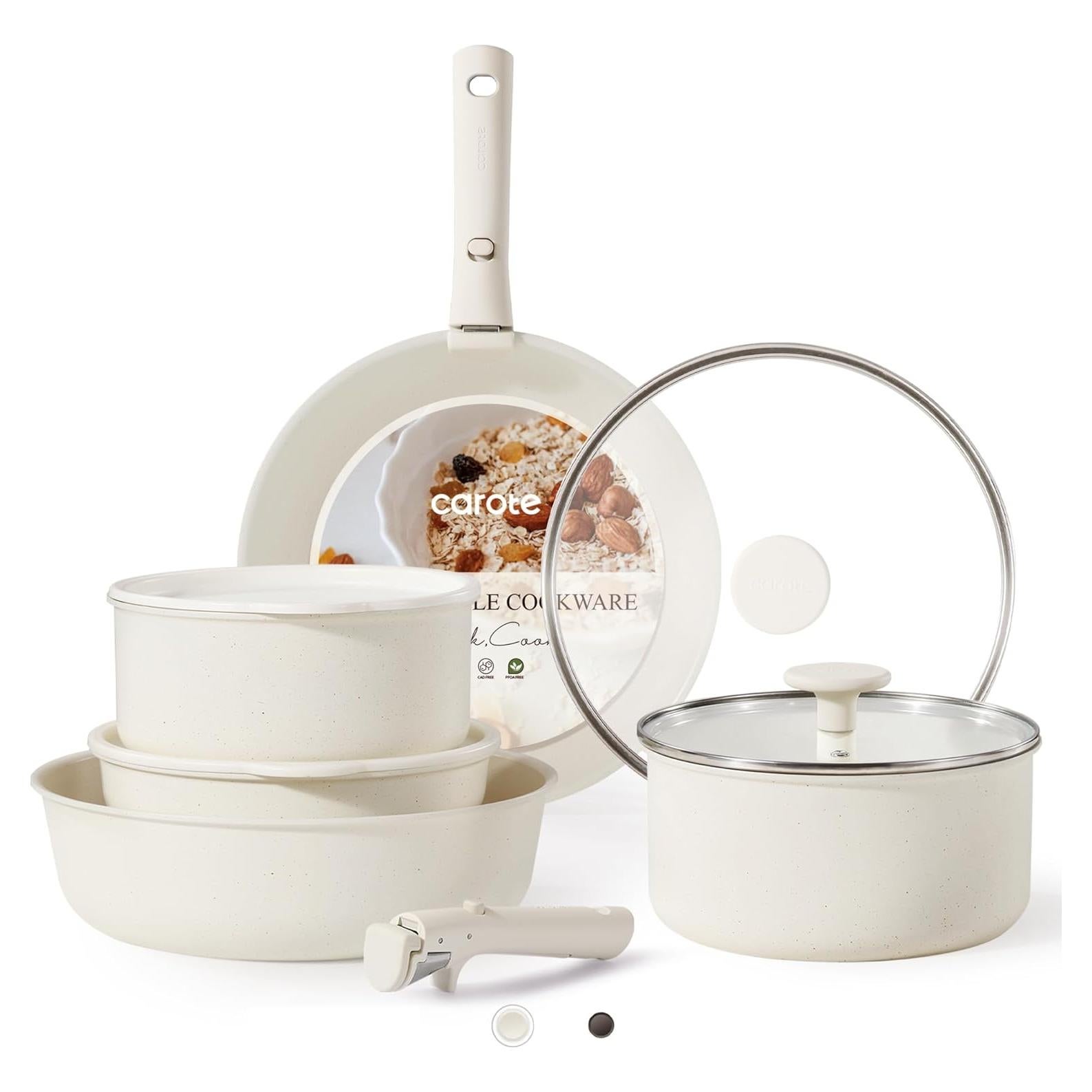 Set de 11 Piezas de Ollas y Sartenes CAROTE Antiadherente