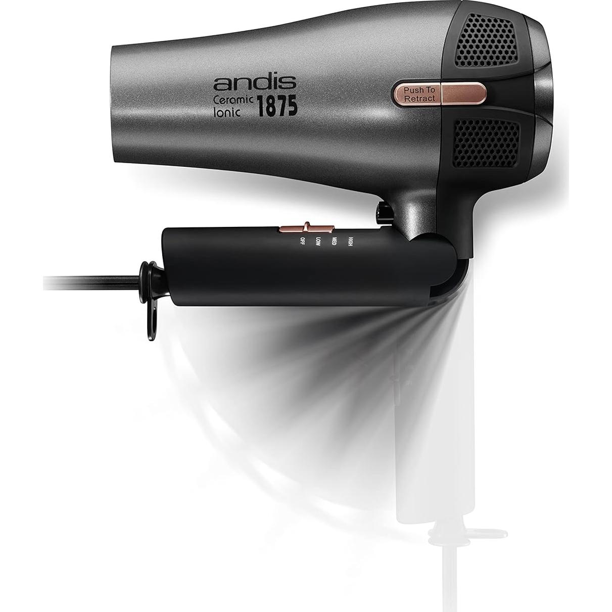 Secador de Pelo Andis 80280 Cerámico Iónico 1875W Plegable