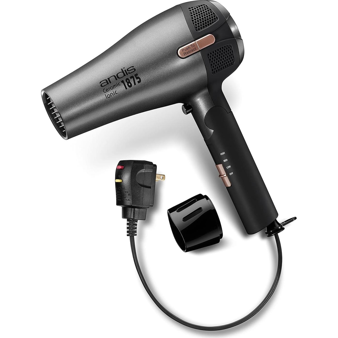 Secador de Pelo Andis 80280 Cerámico Iónico 1875W Plegable