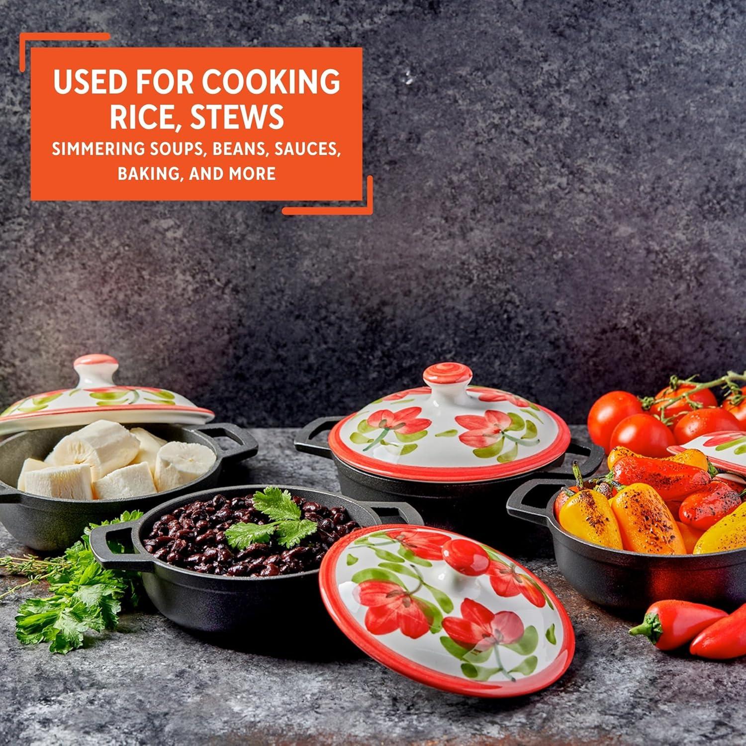 Set de Calderos IMUSA 6 Piezas Aluminio Antiadherente 14-18-24cm