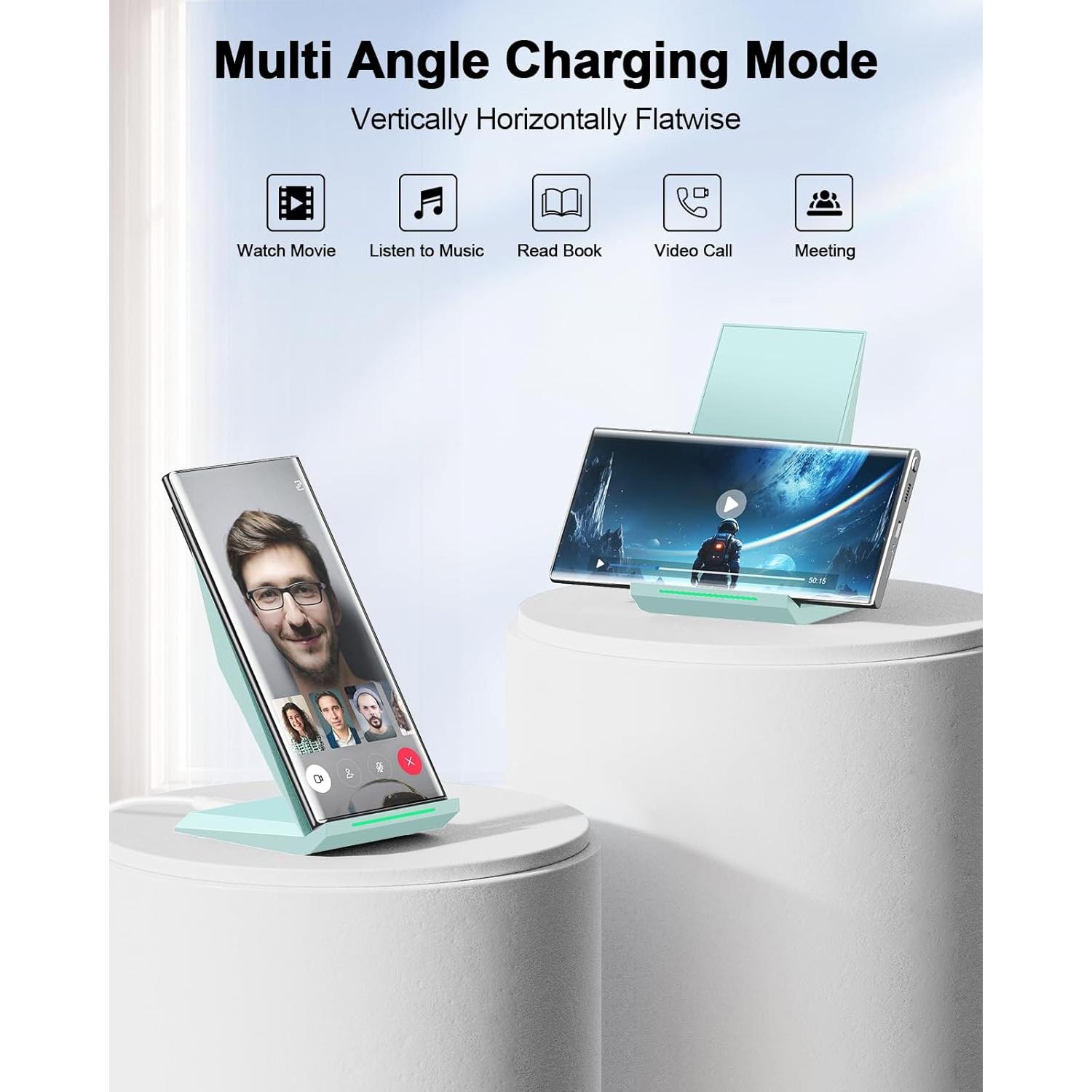 Cargador Inalámbrico NANAMI 10W Soporte Rápido para iPhone y Samsung