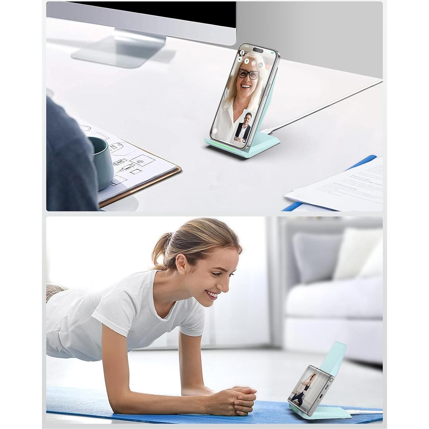 Cargador Inalámbrico NANAMI 10W Soporte Rápido para iPhone y Samsung