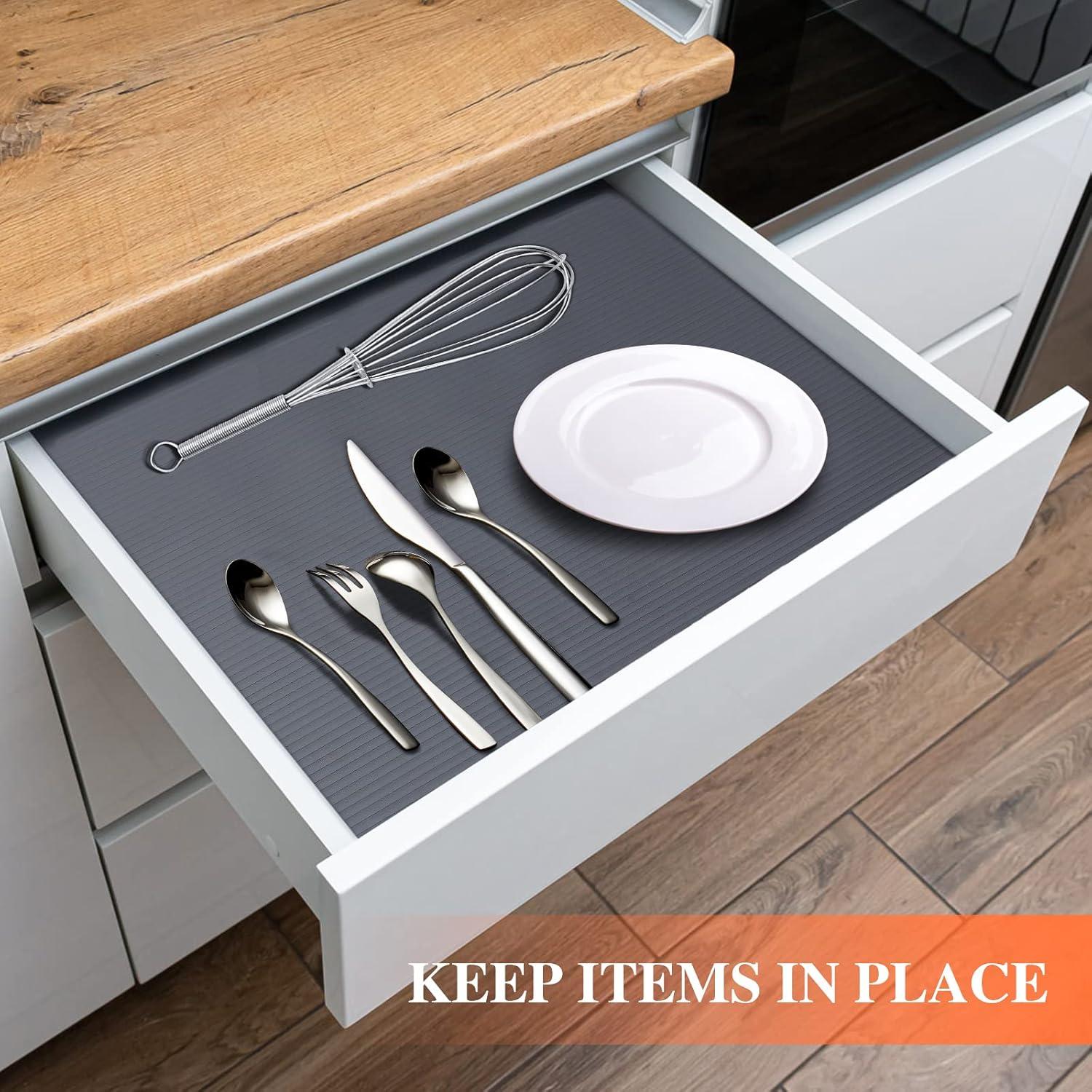 Forro de Estante Mcrbeay 25.4x304.8 cm Antideslizante Gris