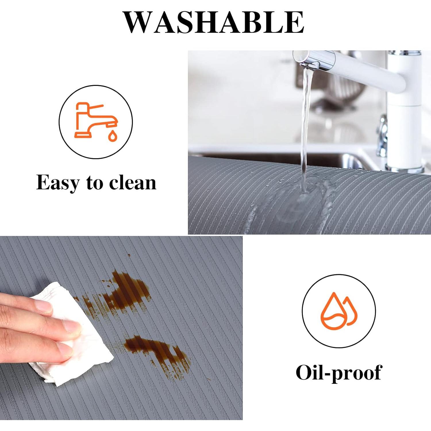 Forro de Estante Mcrbeay 25.4x304.8 cm Antideslizante Gris