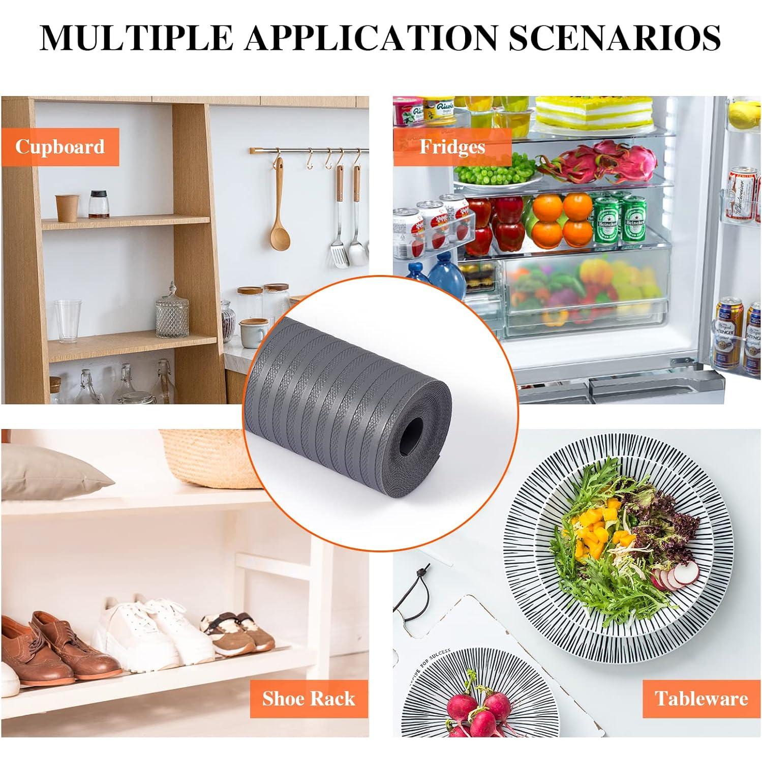 Forro de Estante Mcrbeay 25.4x304.8 cm Antideslizante Gris