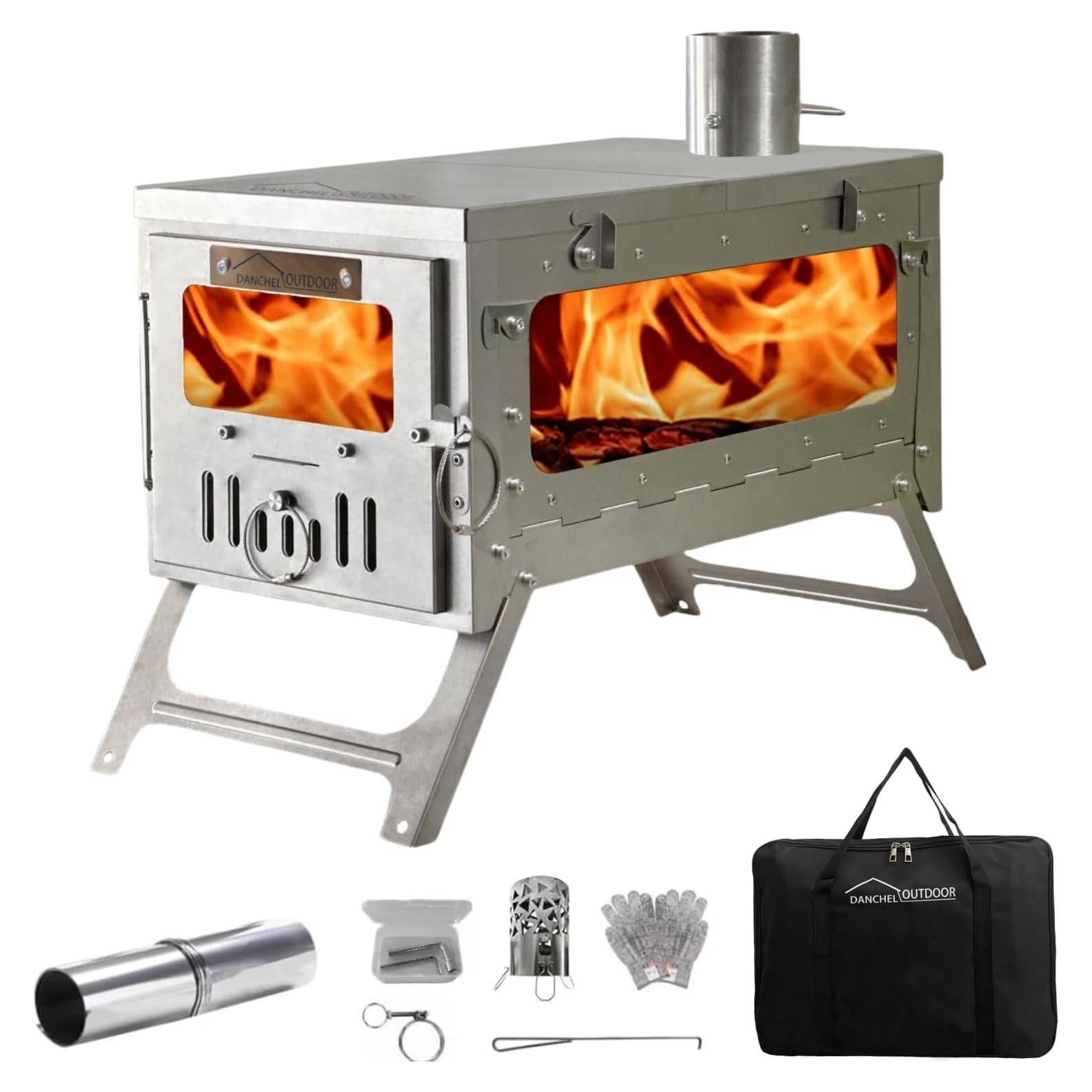 Estufa de Tienda Portátil DANCHEL OUTDOOR TA1 de Titanio