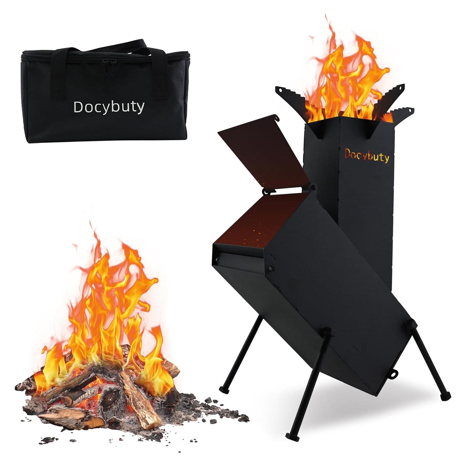 Estufa de Cohete Portátil de Leña Huojianl-3 para Camping