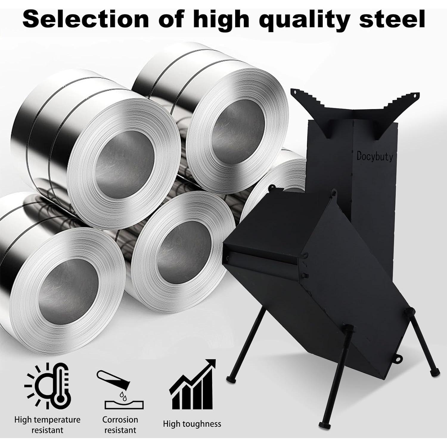 Estufa de Cohete Portátil de Leña Huojianl-3 para Camping