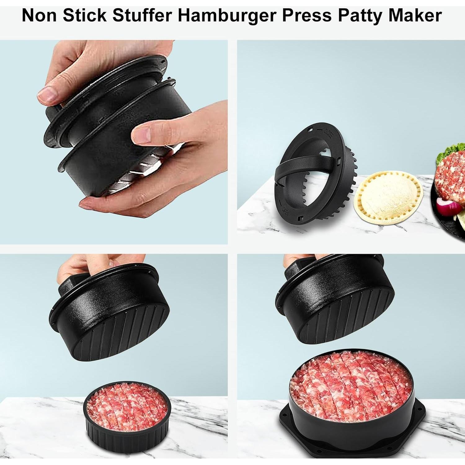 Kit de Prensa para Hamburguesas POLIGO 5PCS - Antiadherente 4 en 1