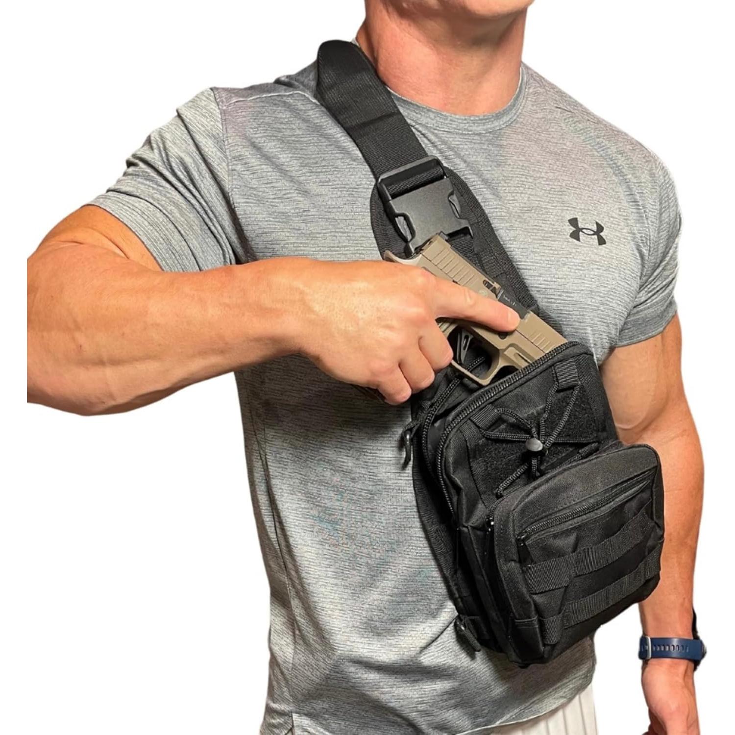 Bolsa Táctica de Bandolera GunZee Compacta 11L para Hombres