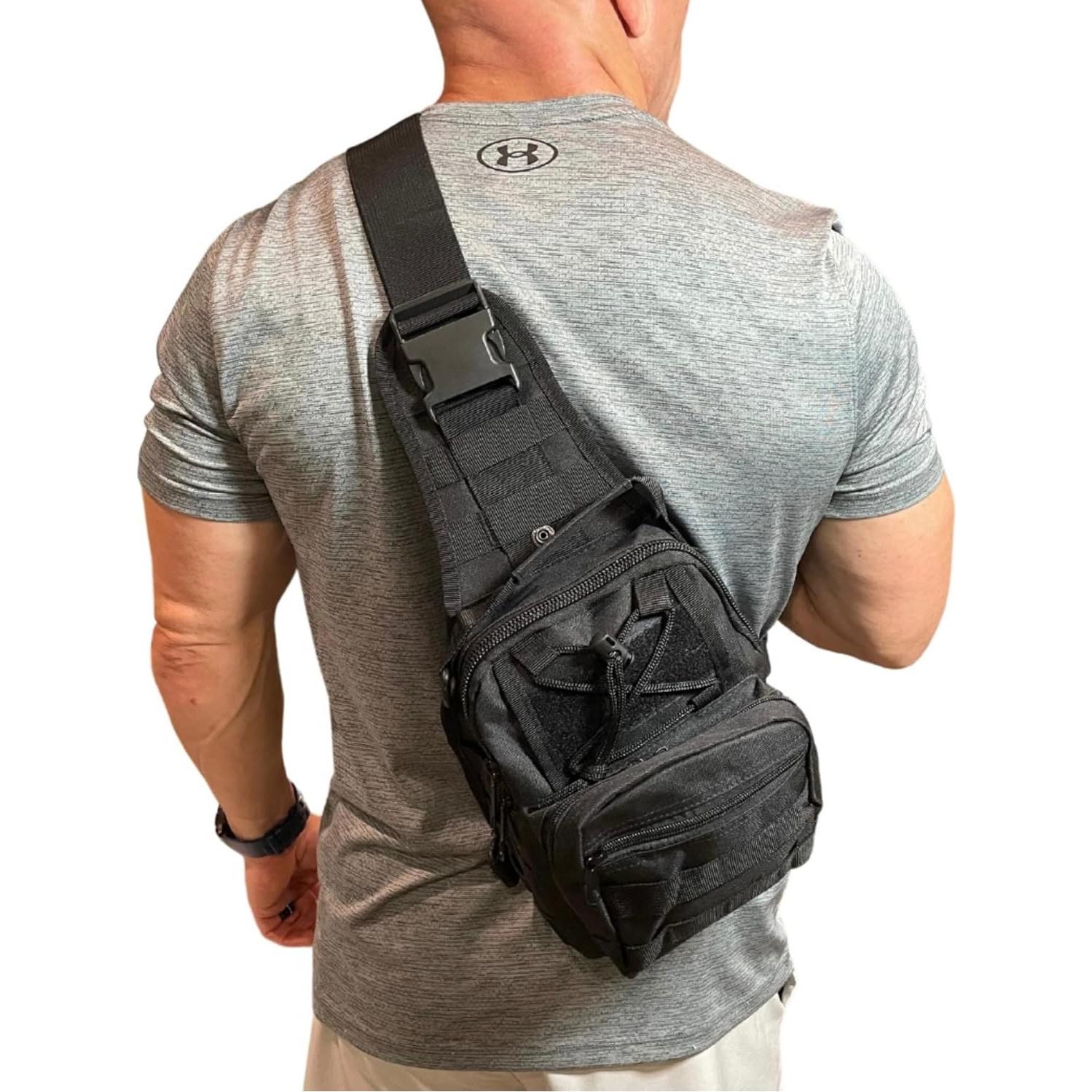 Bolsa Táctica de Bandolera GunZee Compacta 11L para Hombres
