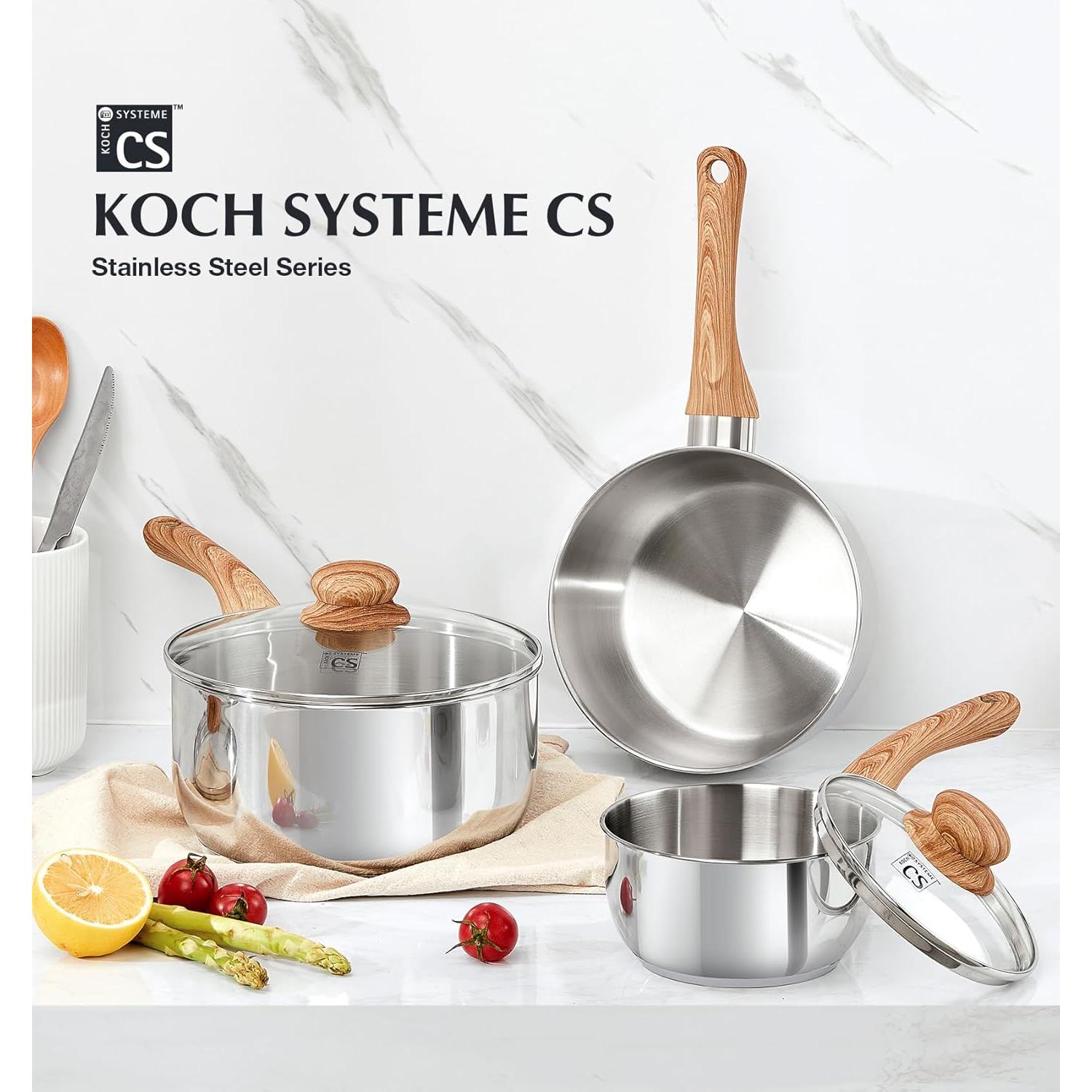Juego de Cacerolas KOCH SYSTEME CS 6 Piezas Acero Inoxidable