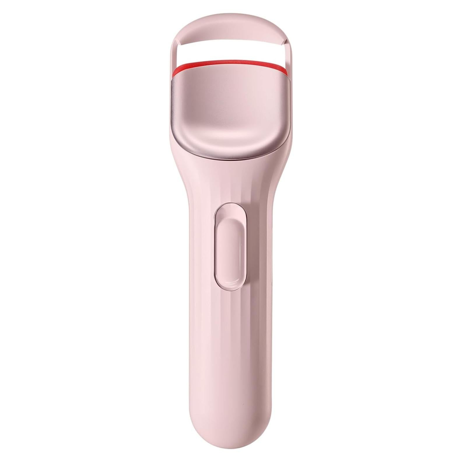 Heated Eyelash Curler Pro, 149F/167F Heat Settings, Food-Grade Silicone Pad, Rechargeable 600mAh Battery (Light Pink)