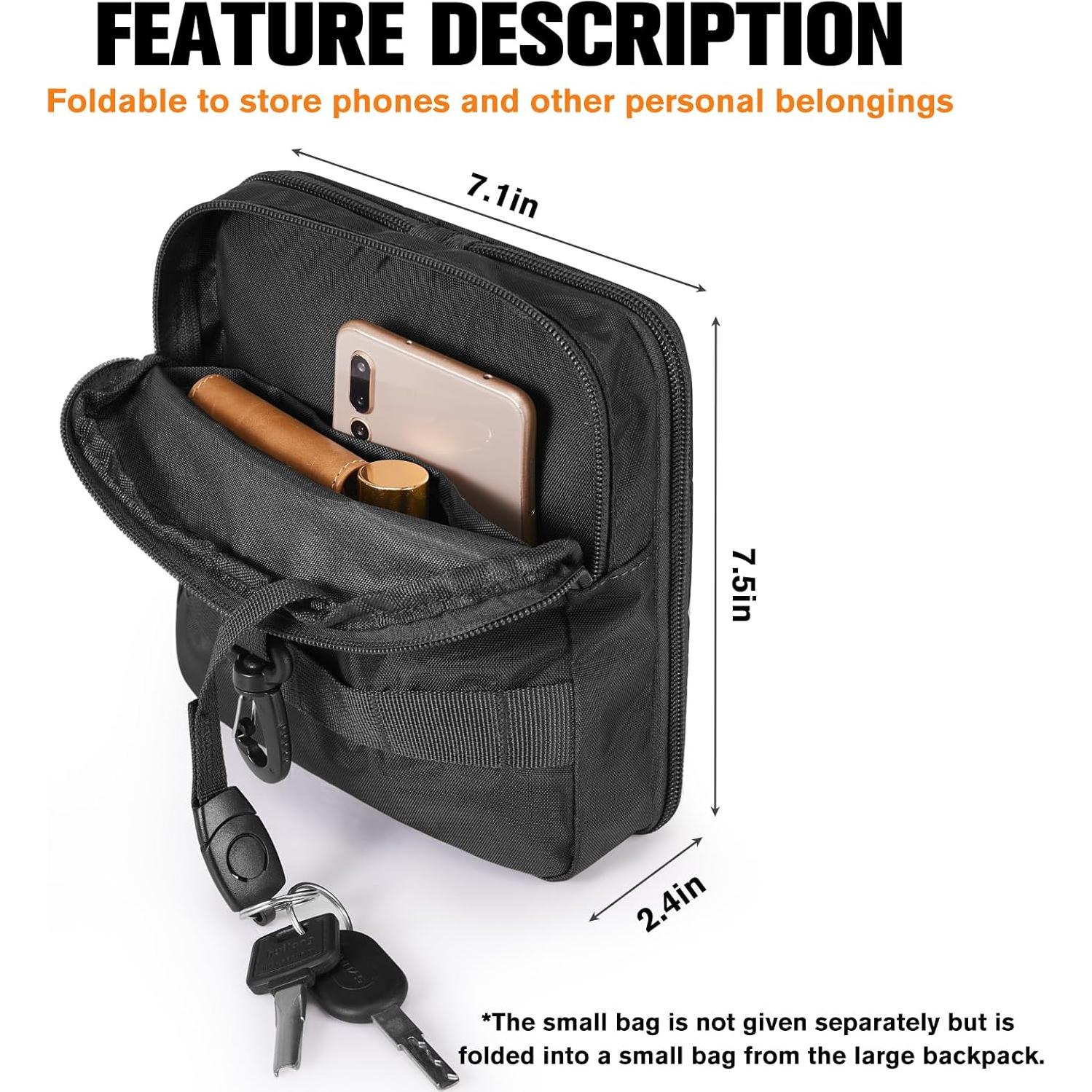 Mochila Táctica Plegable G4Free 30L Resistente al Agua