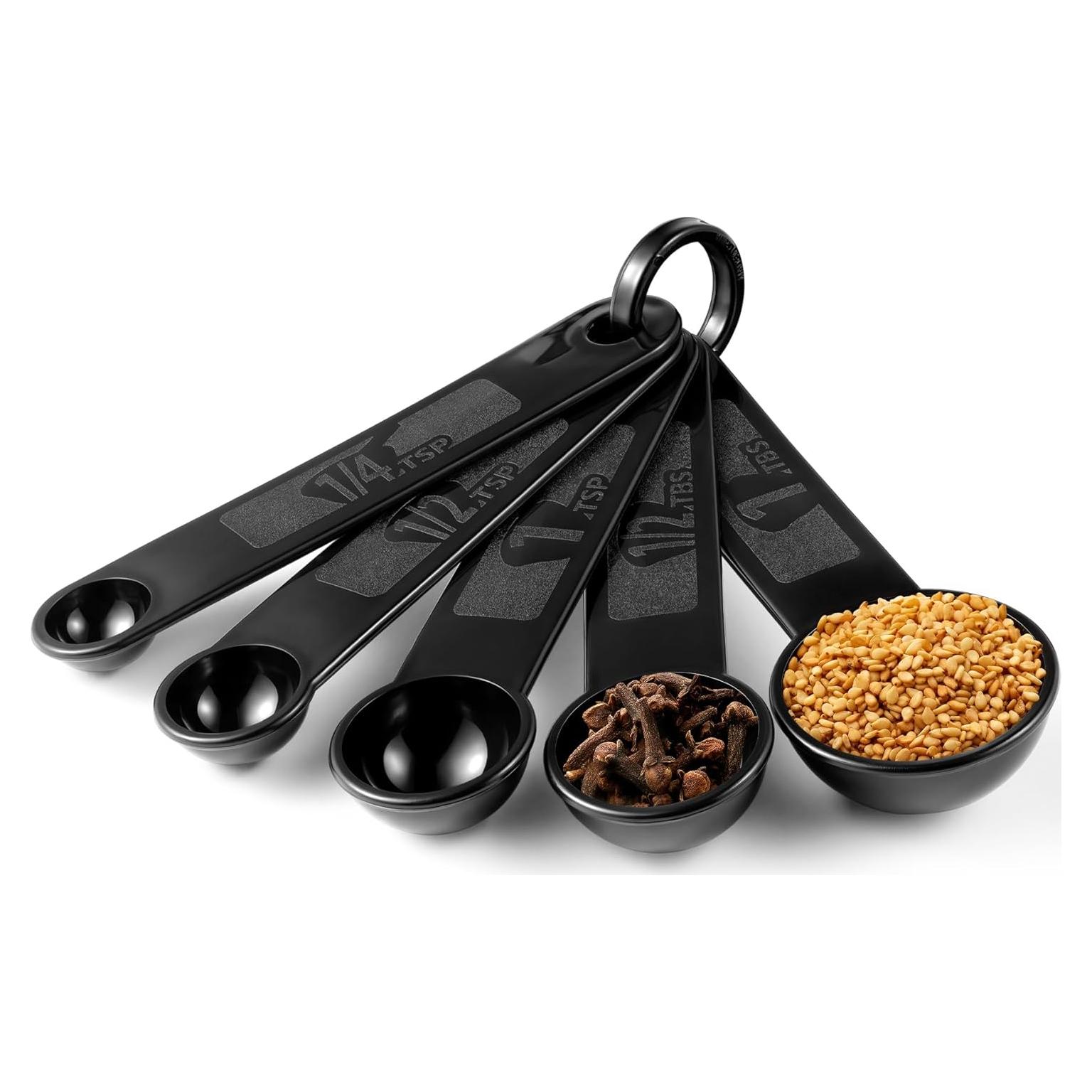 Precision Measuring Spoon Set - 5-Piece l Kit for Accurate Cooking & Baking - Easy Nesting, Dishwasher Safe - Essential Kitchen Tools