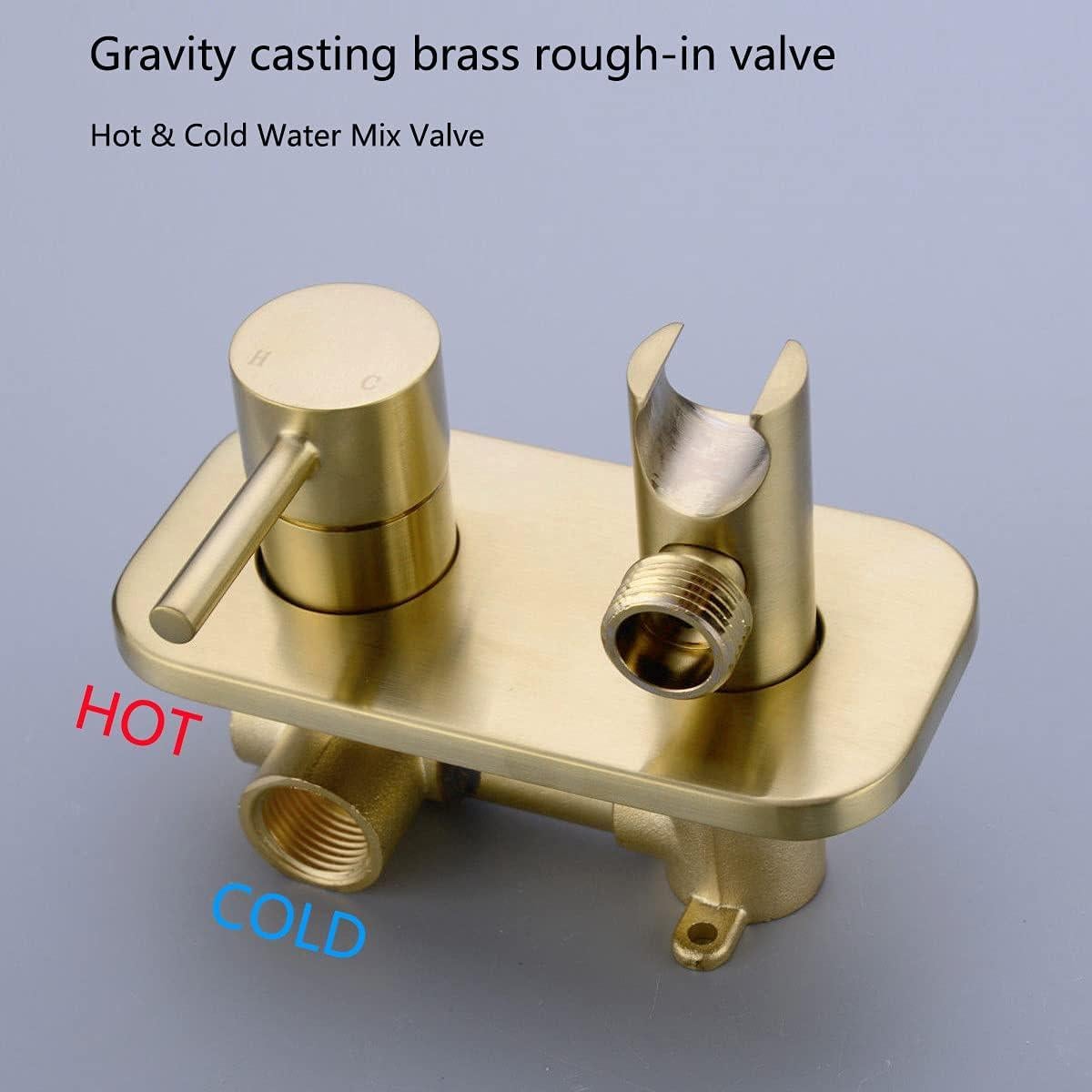 Rociador de Bidet TRUSTMI Oro Cepillado 119.38 cm Doble Función