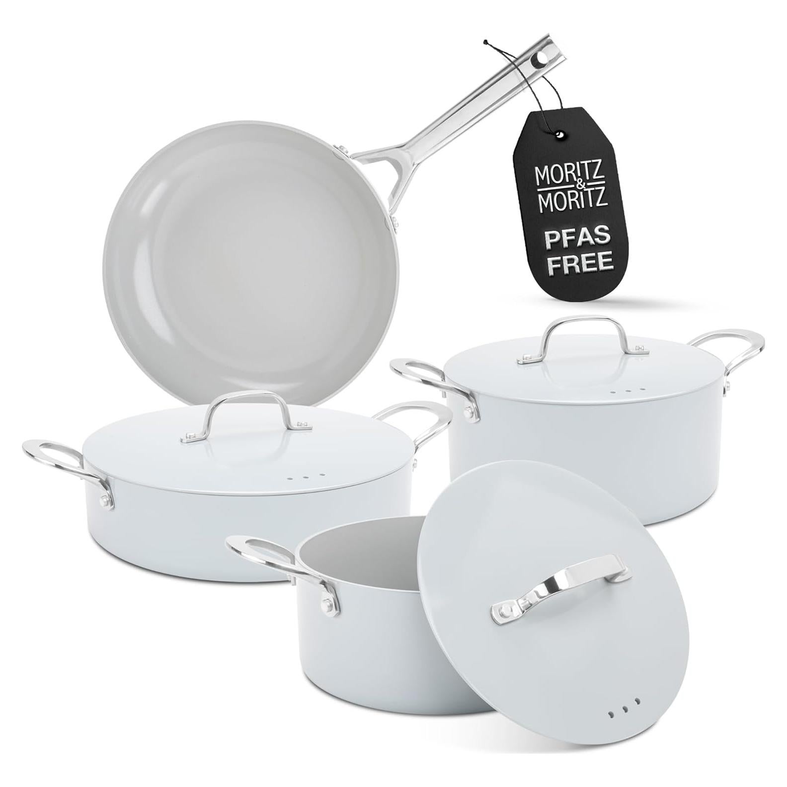 Juego de Ollas y Sartenes Moritz & Moritz 7 Piezas Antiadherente