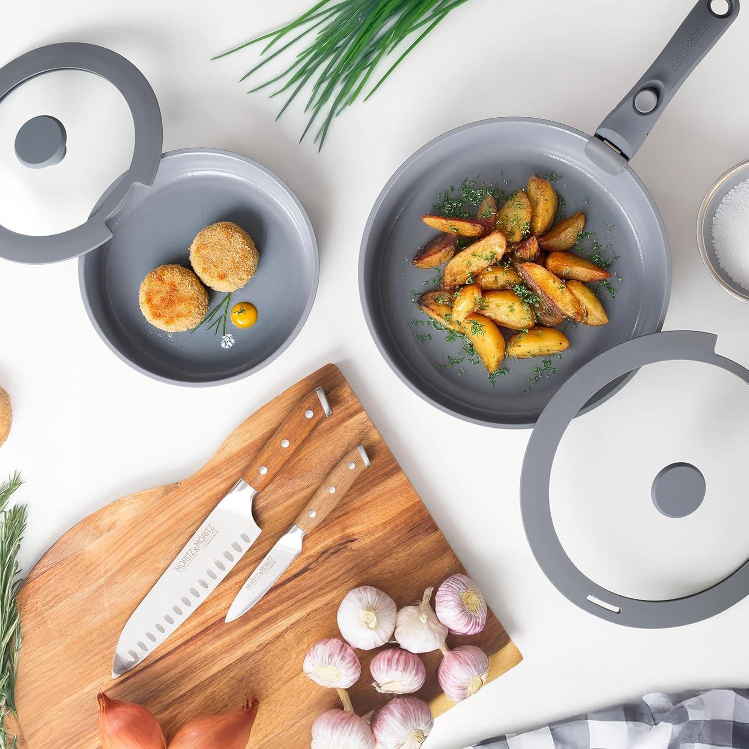 Juego de Ollas y Sartenes Moritz & Moritz 7 Piezas Antiadherente