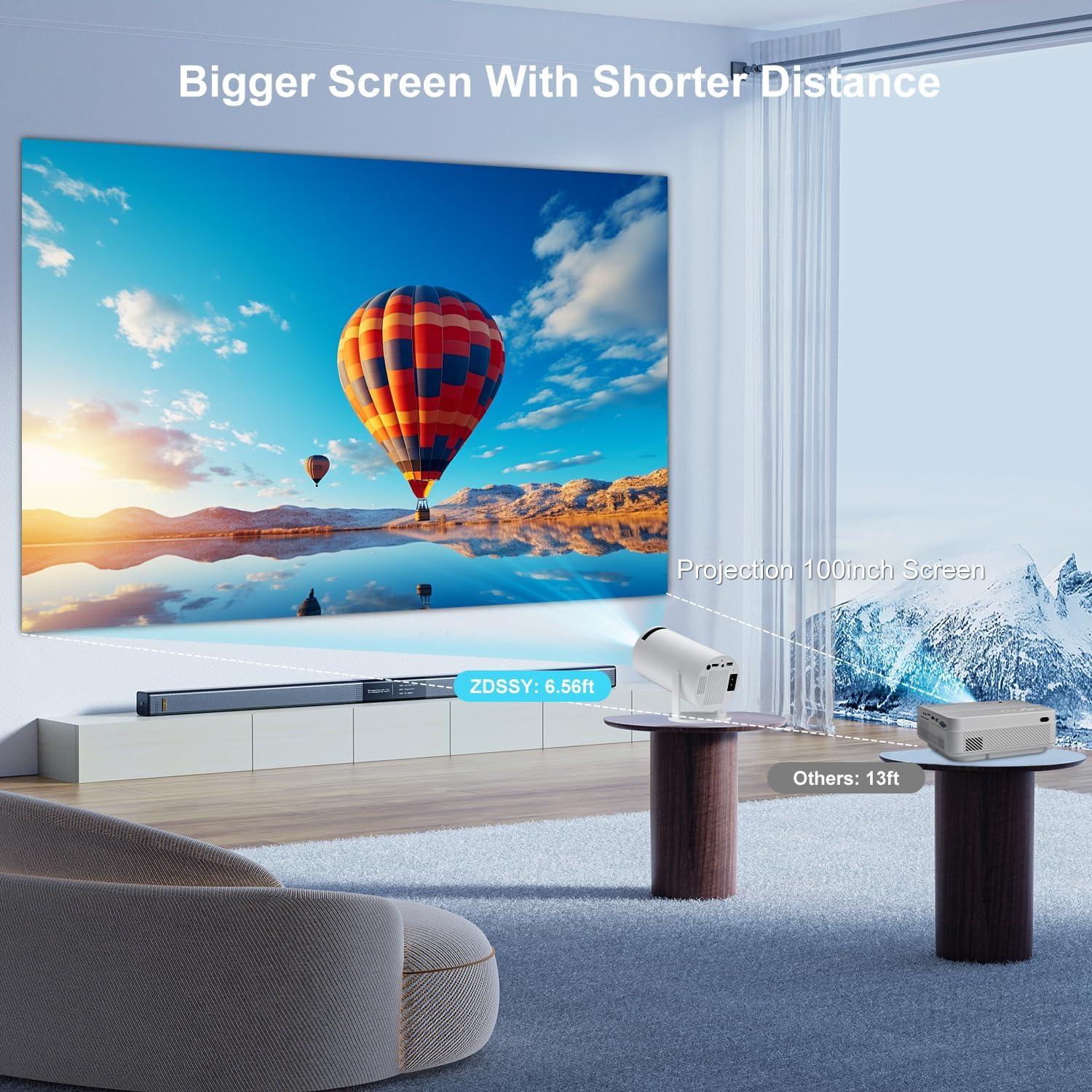 Proyector ZDSSY HY300W Smart 4K 1080P Wifi Bluetooth