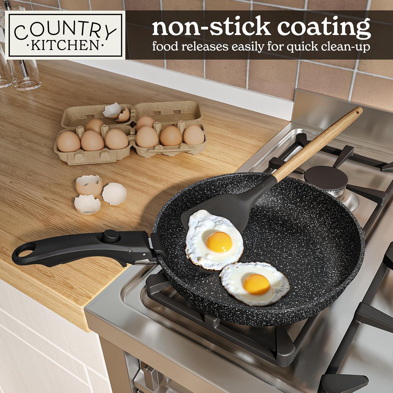 Juego de Utensilios de Cocina Country Kitchen 16 Piezas Negro