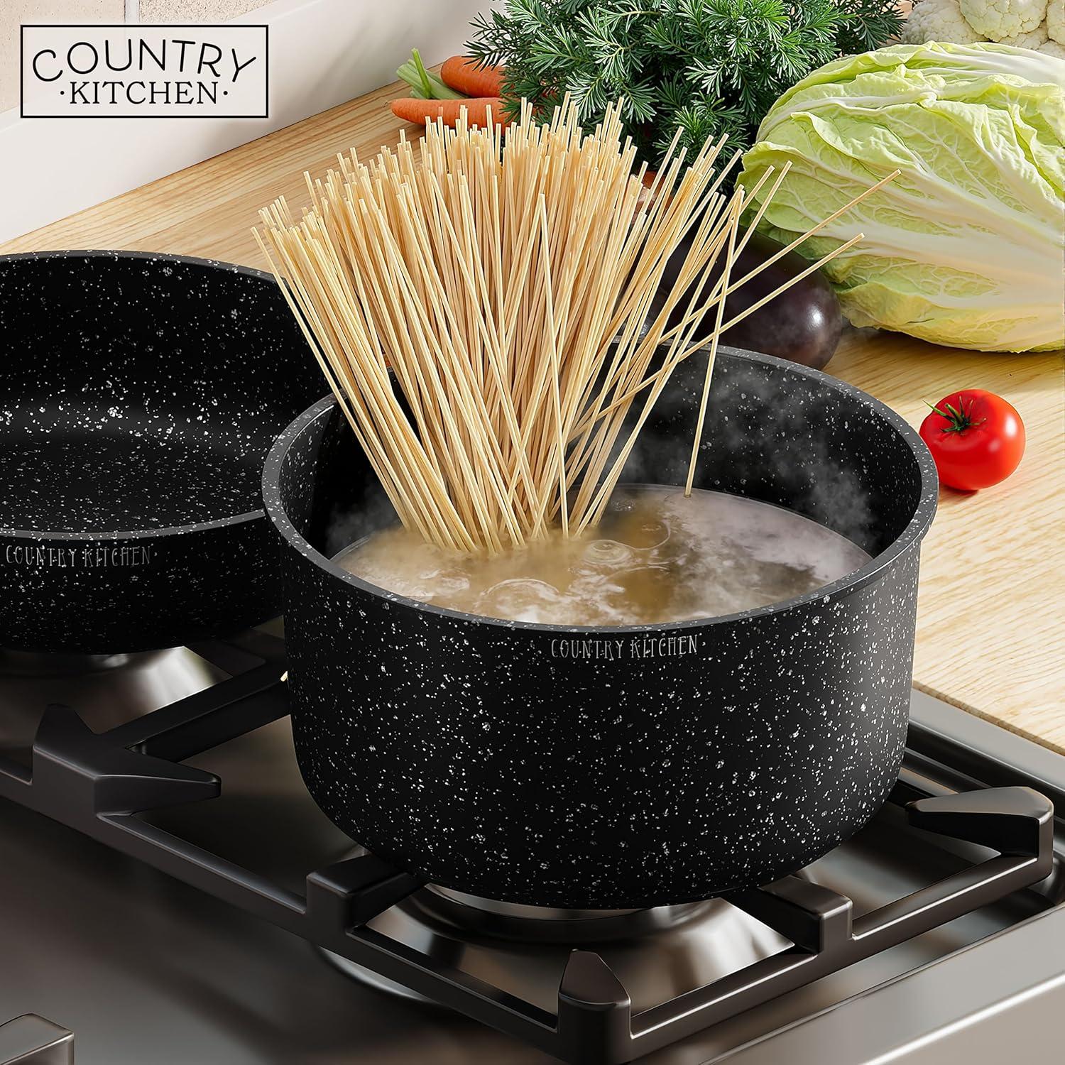 Juego de Utensilios de Cocina Country Kitchen 16 Piezas Negro