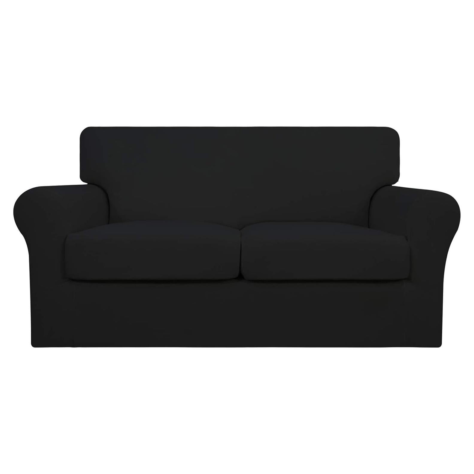 Funda de Sofá Stretch Easy-Going 3 Piezas para Loveseat Negro
